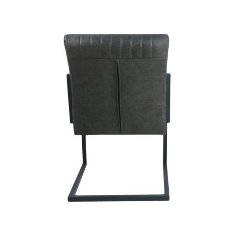 2x Texas Esszimmerstuhl Leder Metall