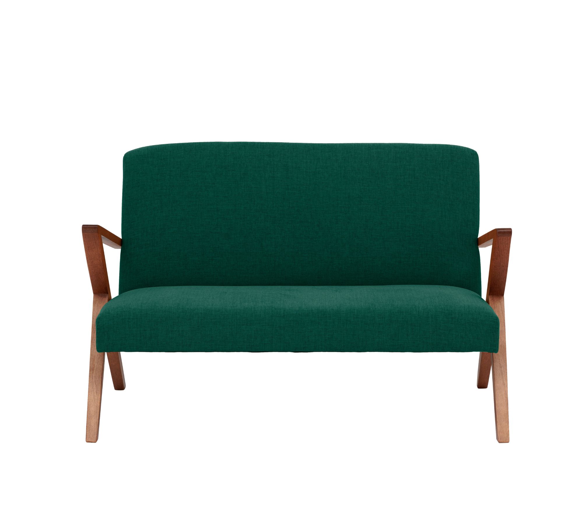 Retrostar Sofa New Life Buche Nussbaumoptik Opalgrün