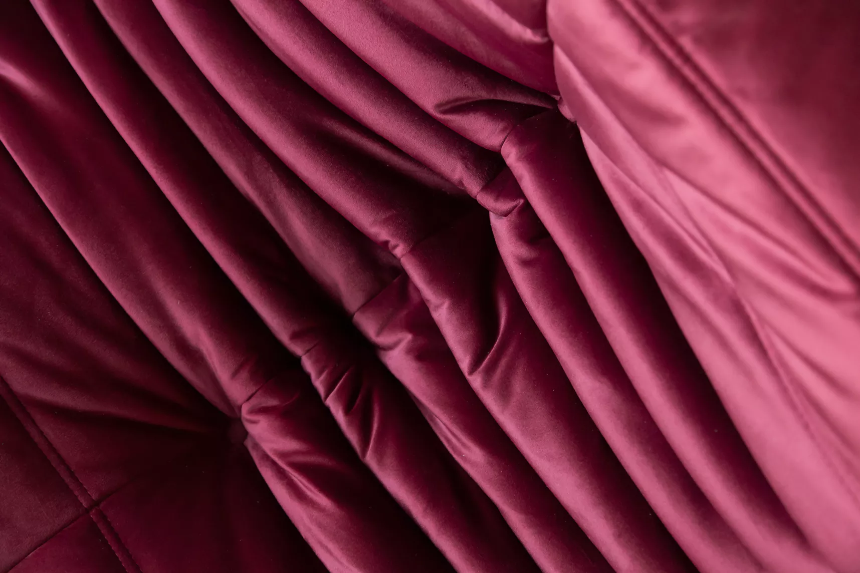 Togo Lounge Set 3-piece Velvet Burgundy