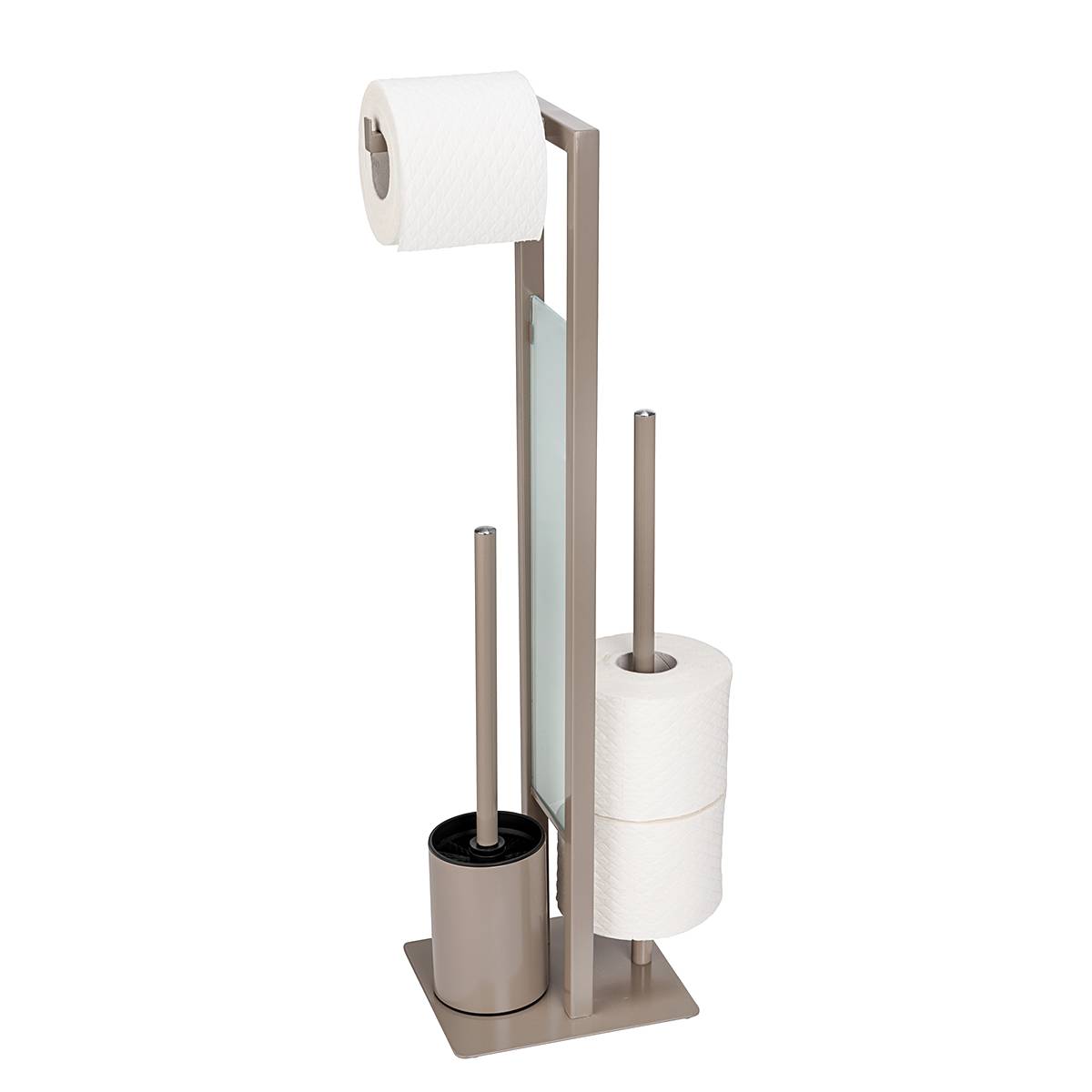 Rivalta toilet brush set steel polypropylene taupe