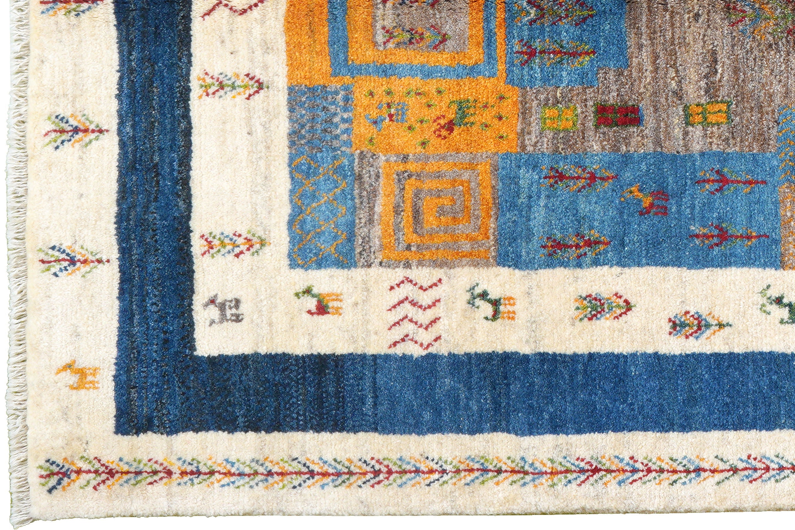 Rizbaf Gabbeh-Teppich Wolle Mehrfarbig