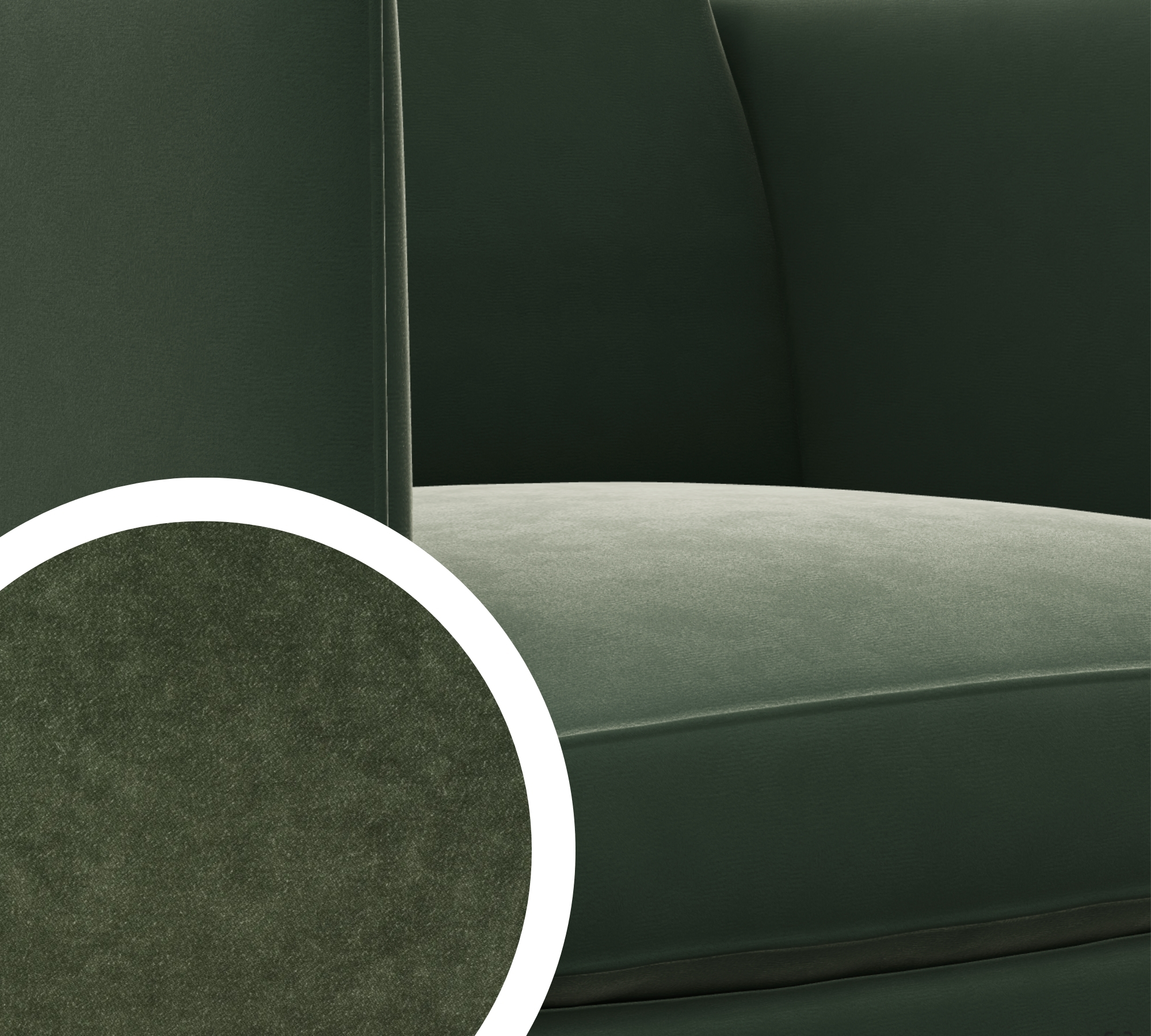 Flamingo armchair velvet Solemio dark green 70