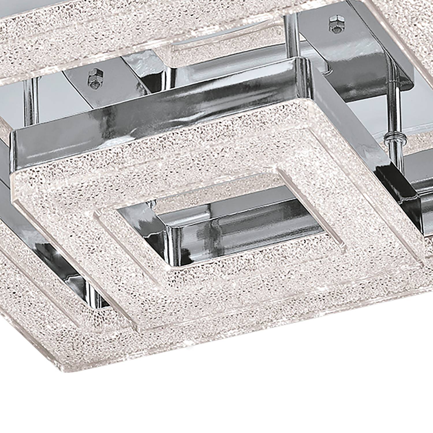 LED Ceiling Light Fradelo III 1-Light Crystal Glass Steel
