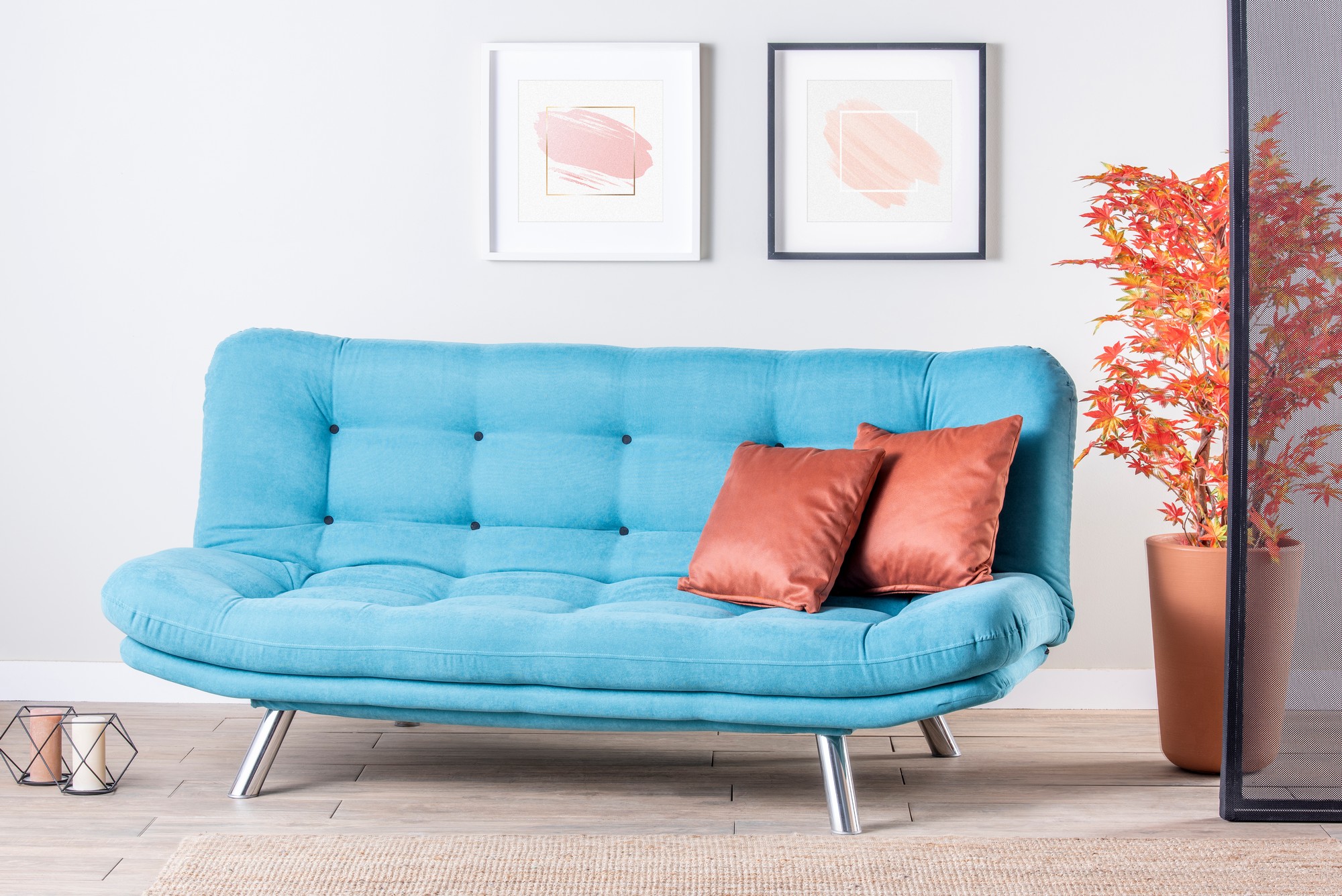 Misa Sofa Bed 3-seater Turquoise