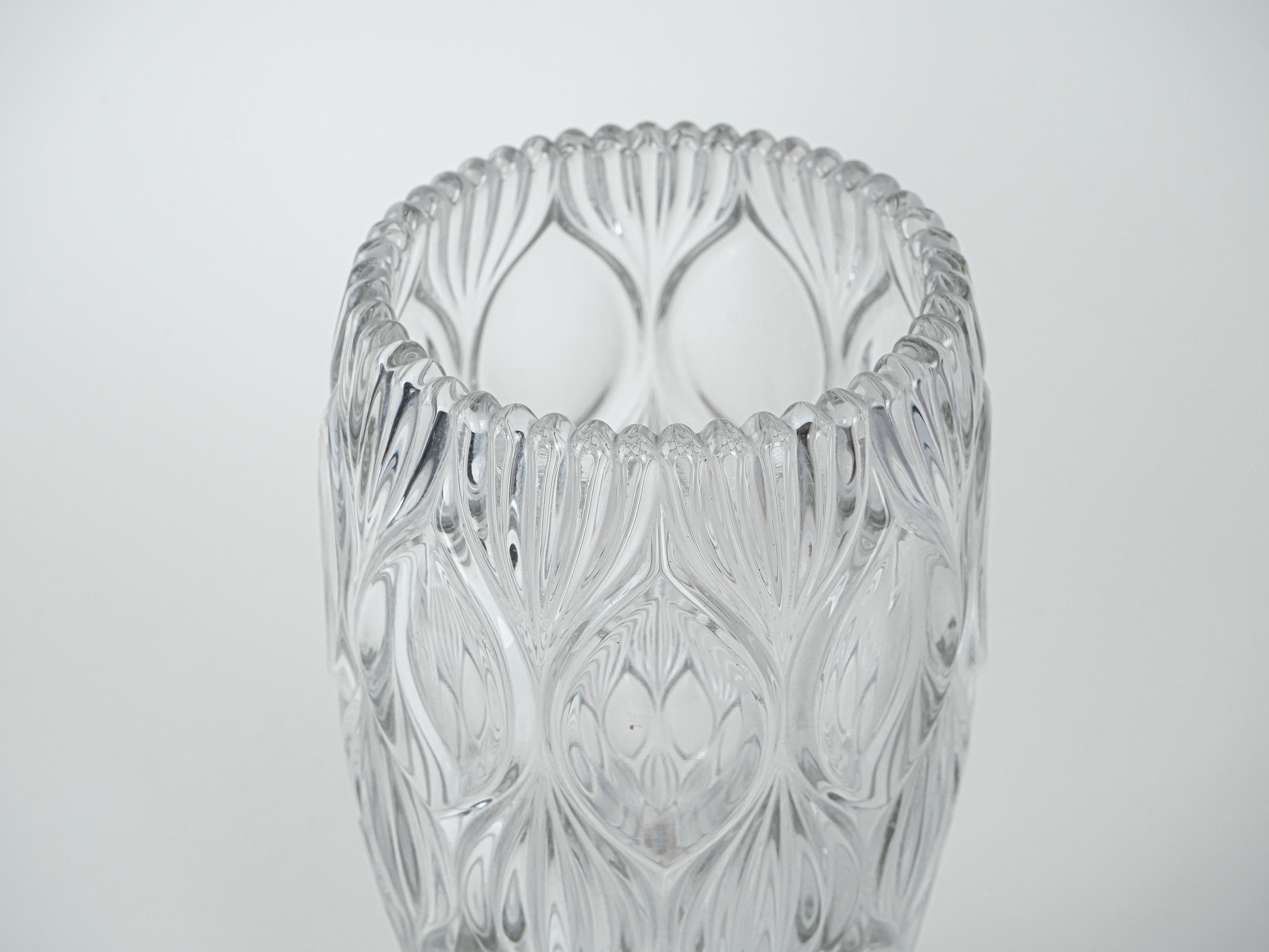 Kristallvase Transparent 1960er Jahre
