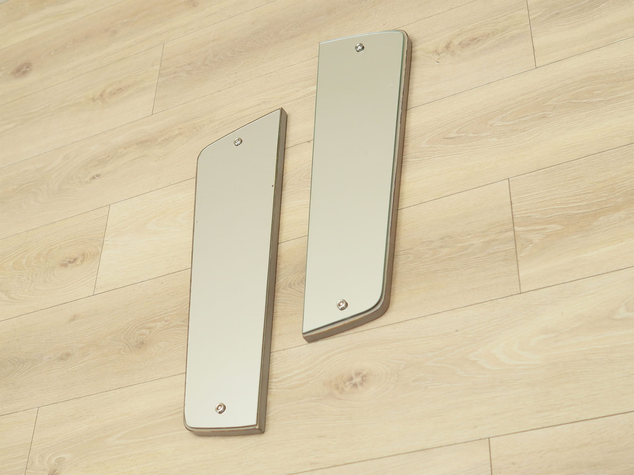 2x Mirror Wood Grey 1960s