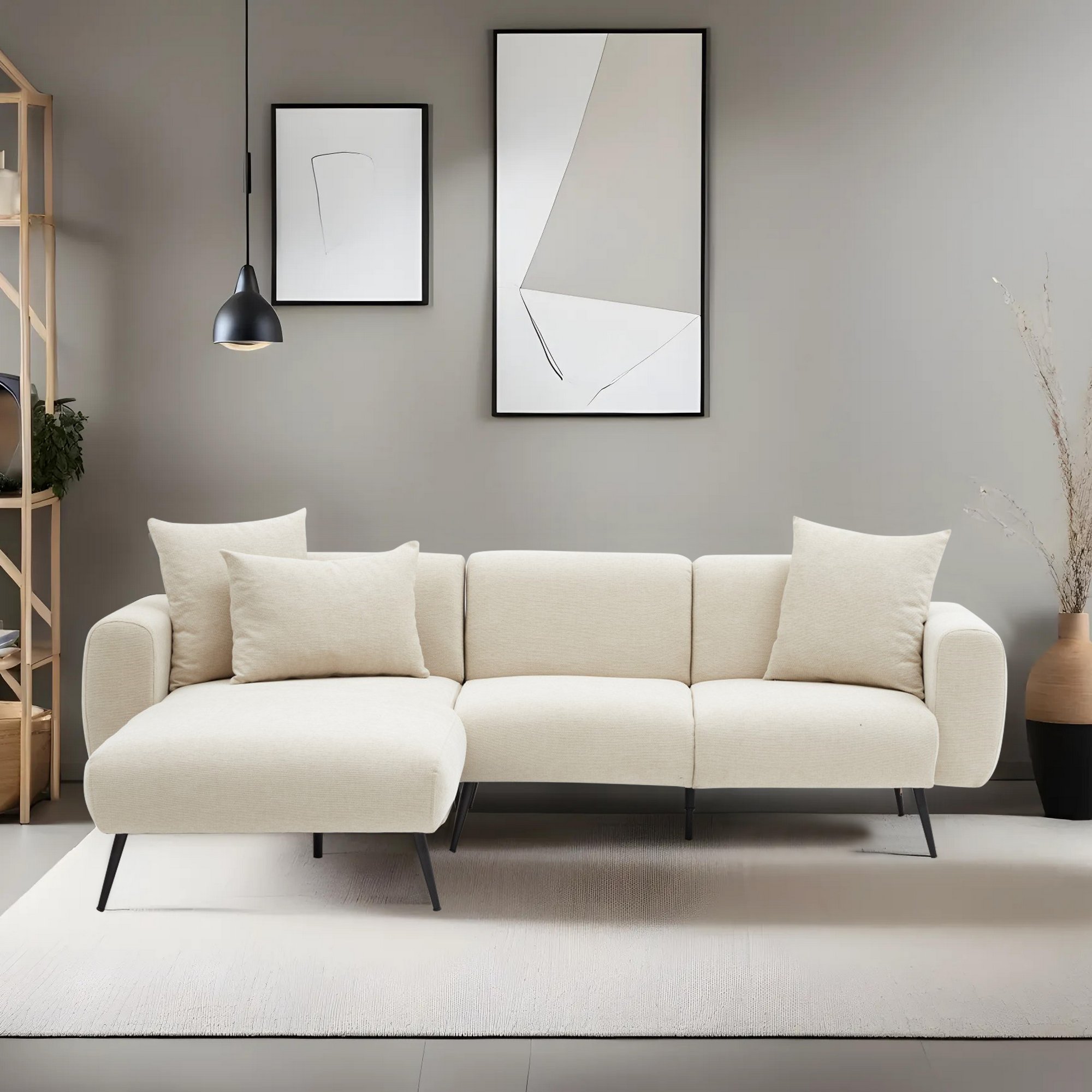 Side Sofa Récamiere Links Creme