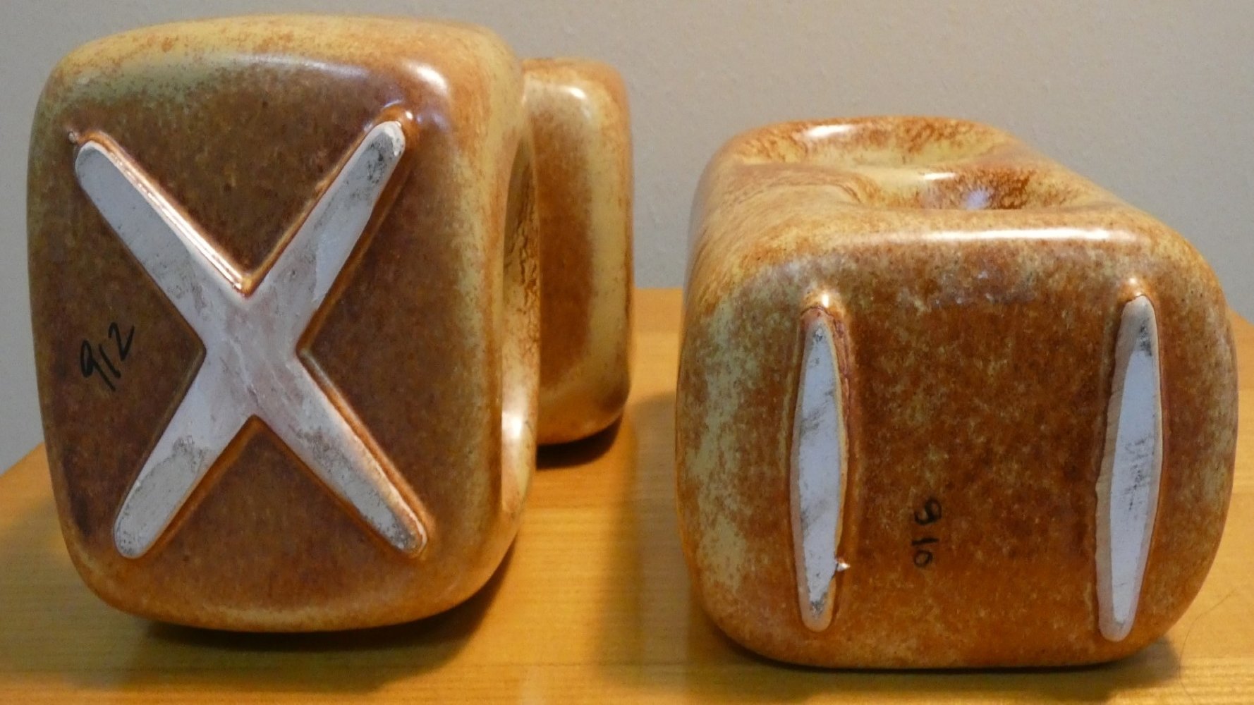 Vasen 2er Set Keramik 1970er Jahre