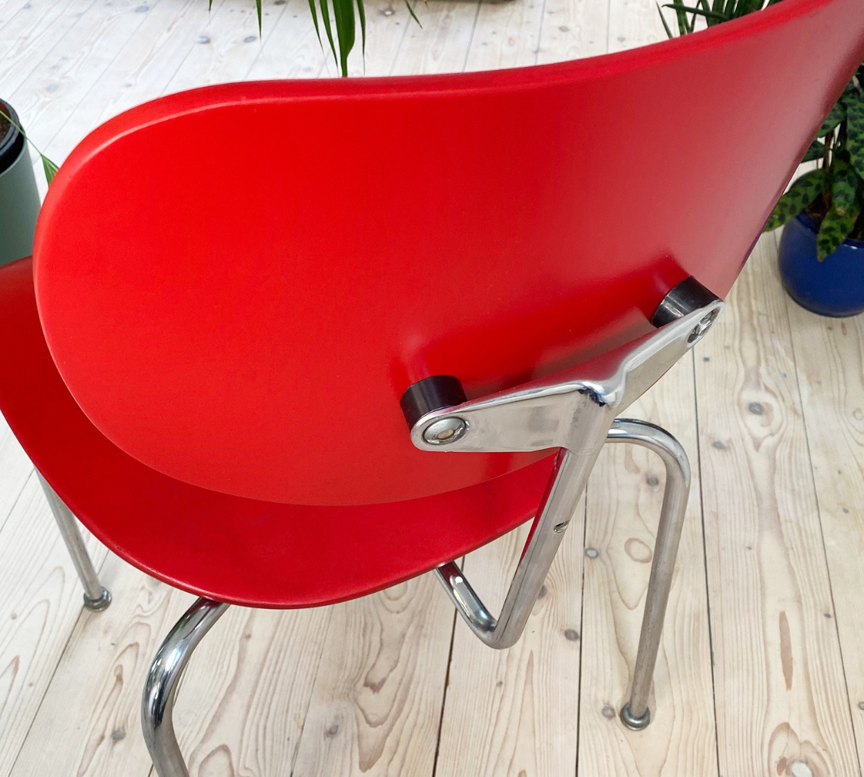 Wilde&Spieth Eiermann SE 68 Stuhl Holz Rot