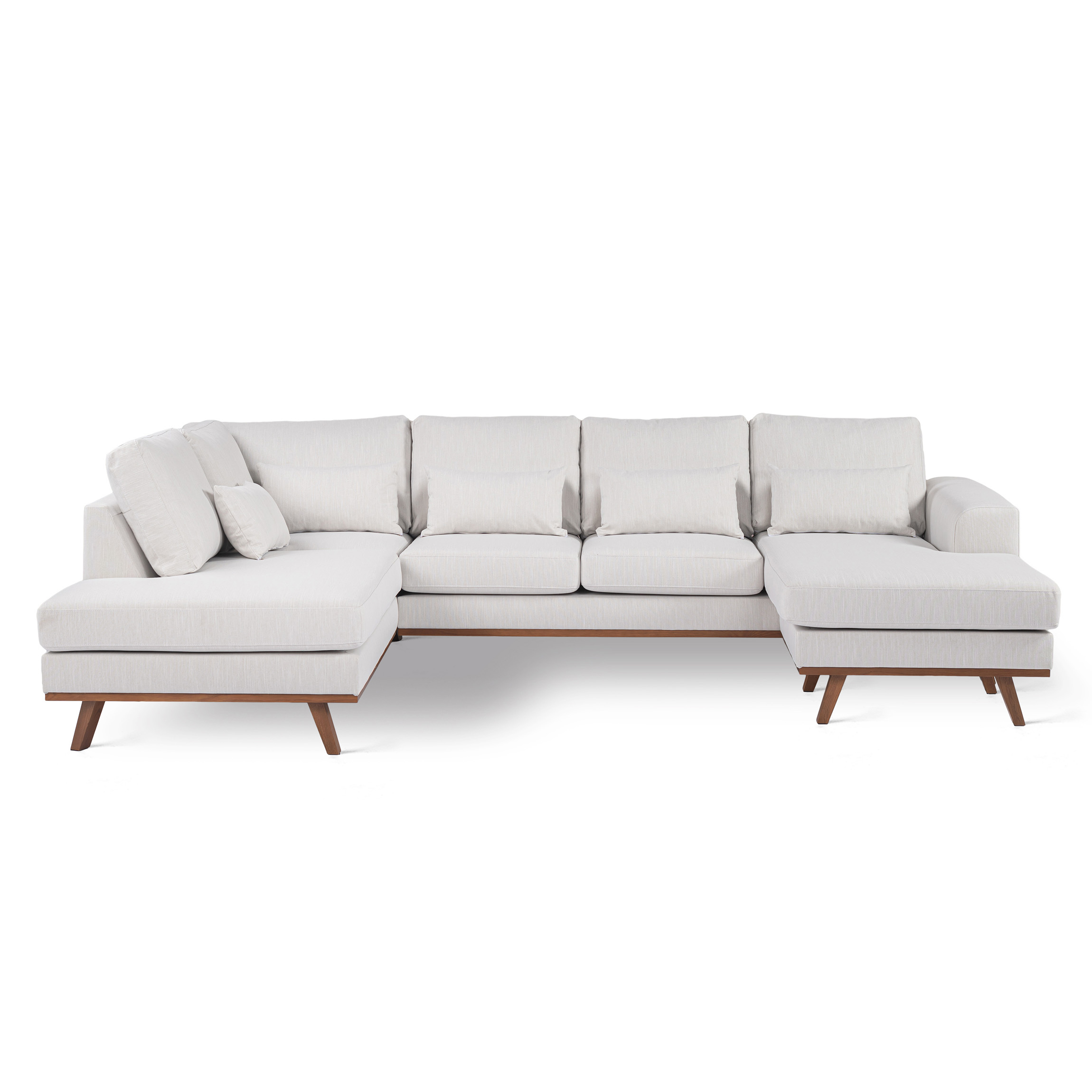 Corner Sofa Japandi 3-Seater Left Beige