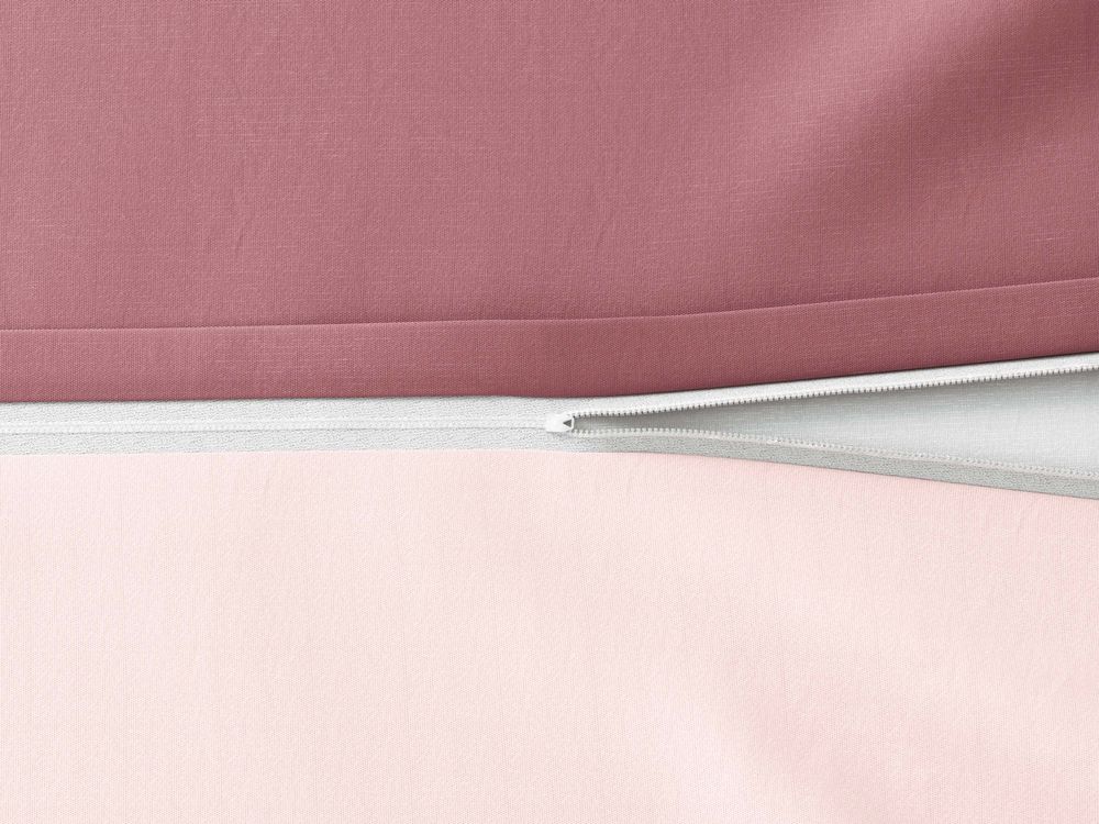 2x Wendebettwäsche aus 100% Baumwolle Rosé