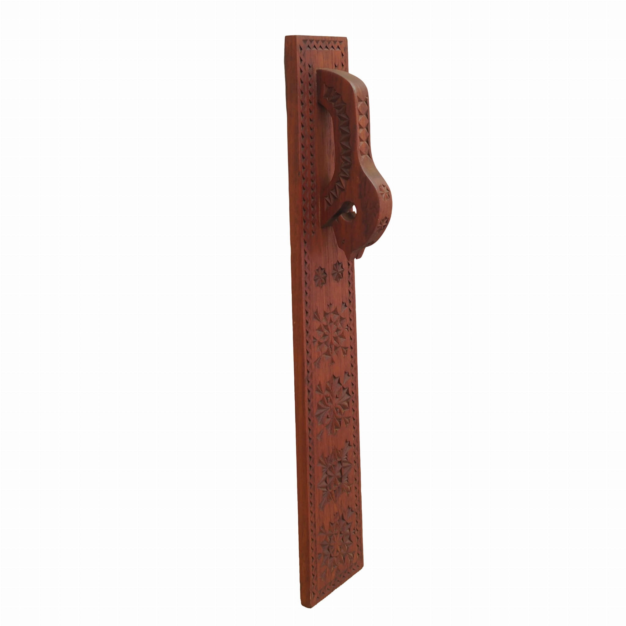 Vintage Decorazione da Parete in Legno Marrone Anni '70