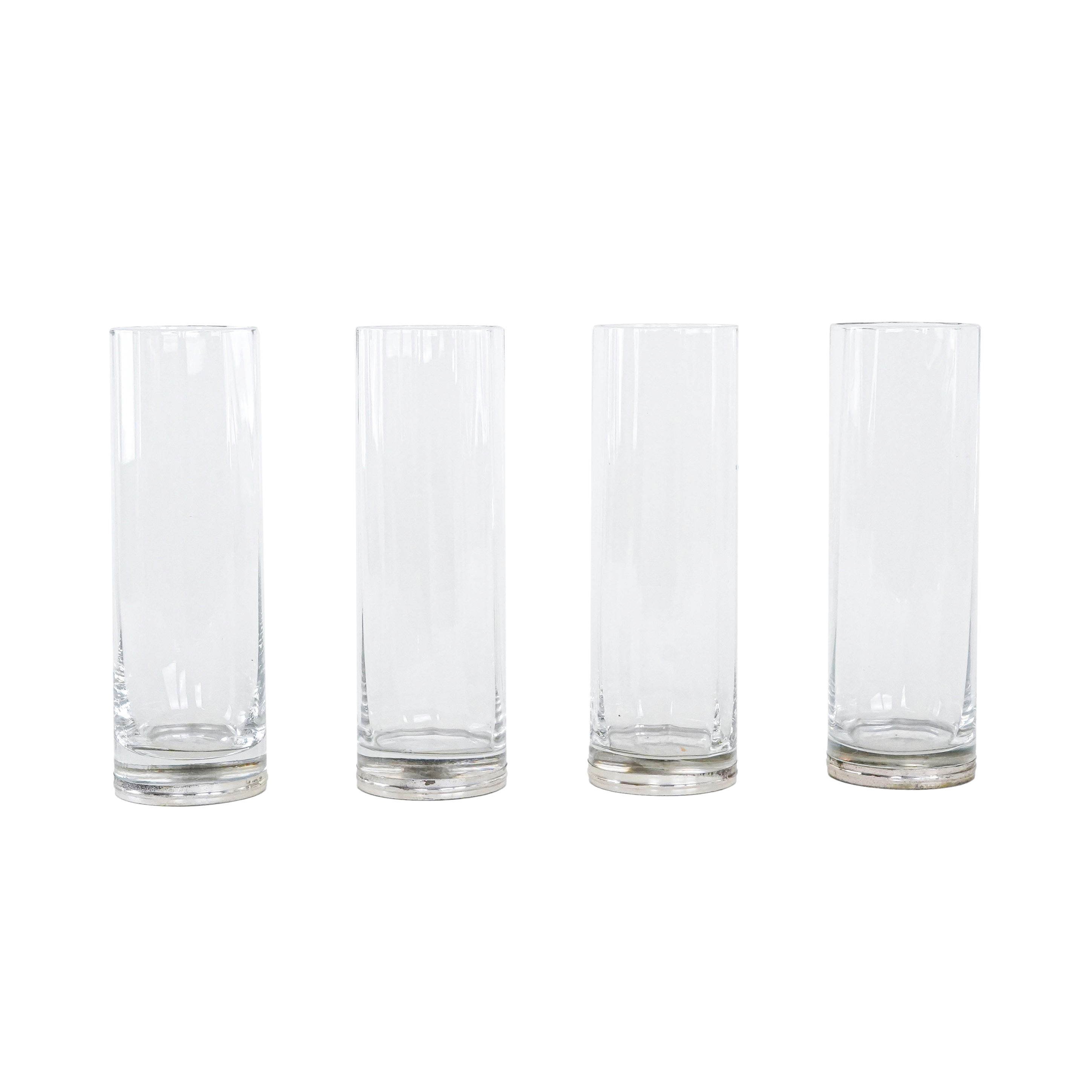 Glass set Hollywood Regency style 1970s