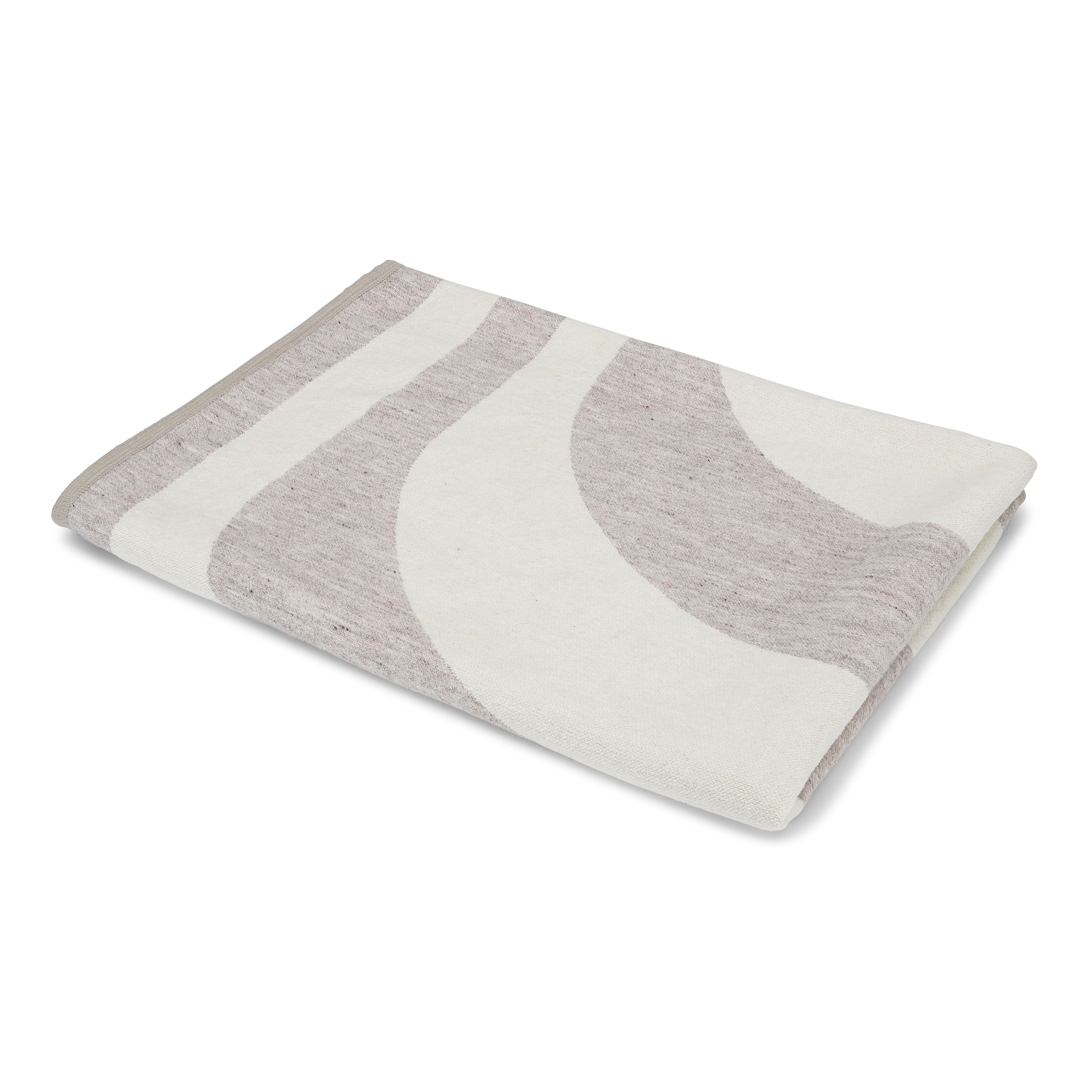 Decke Baumwolle Wolle Beige Gemustert