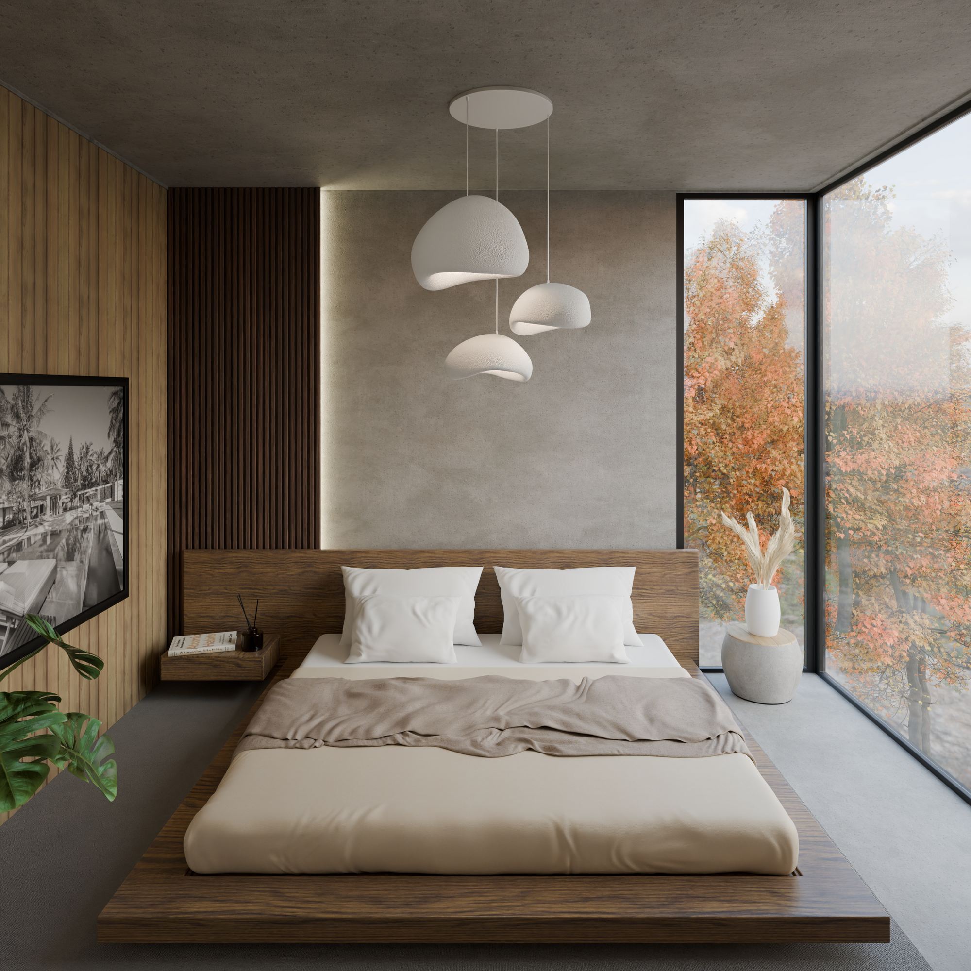 3-Flammig Wabi Sabi Stillforms Pendelleuchte Weiß