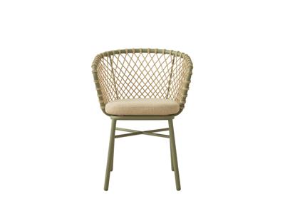 Sedia da esterno Canar 1 posto poliestere crema 60x57x75 cm