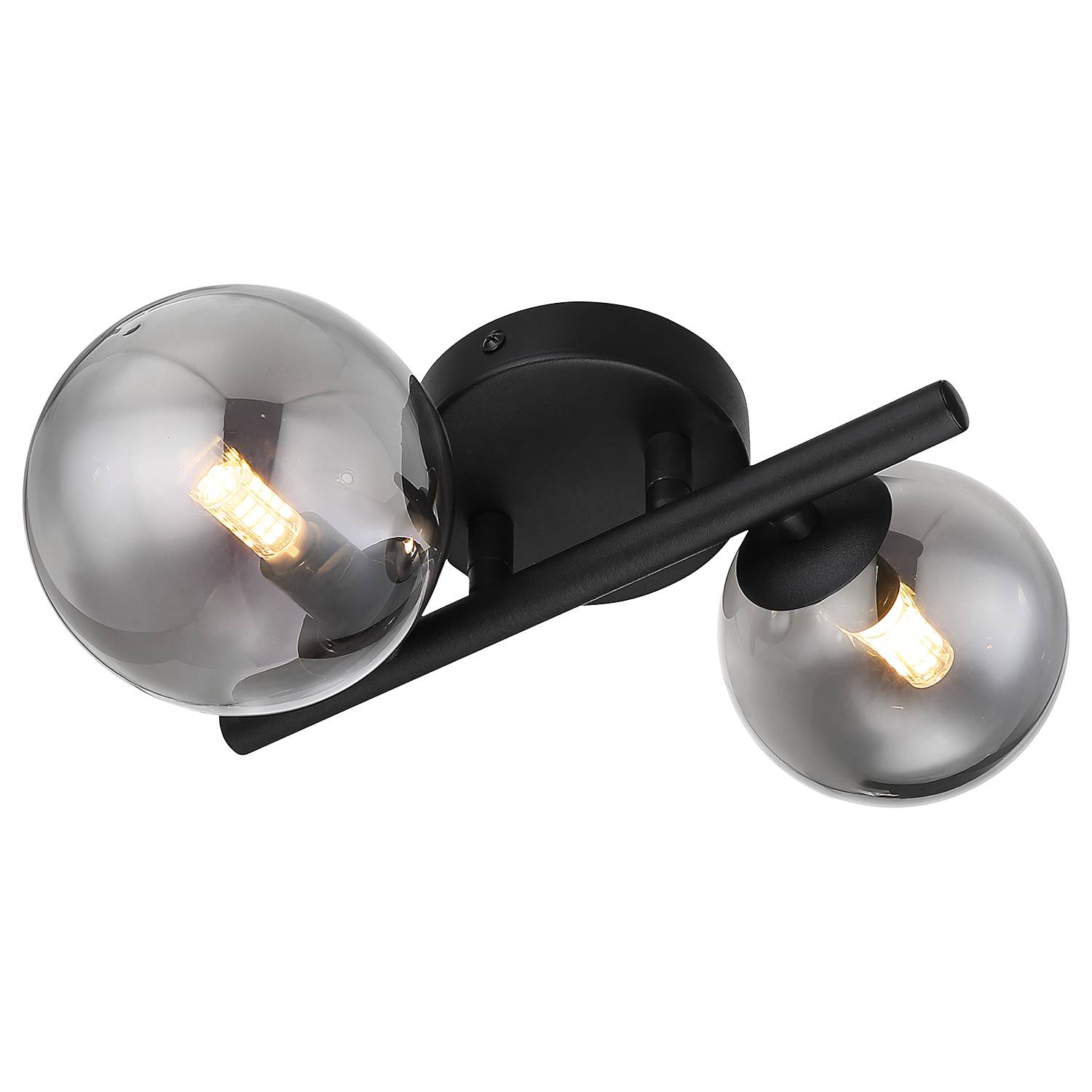 Riha LED Wall Light 2-Light Colored Glass Iron