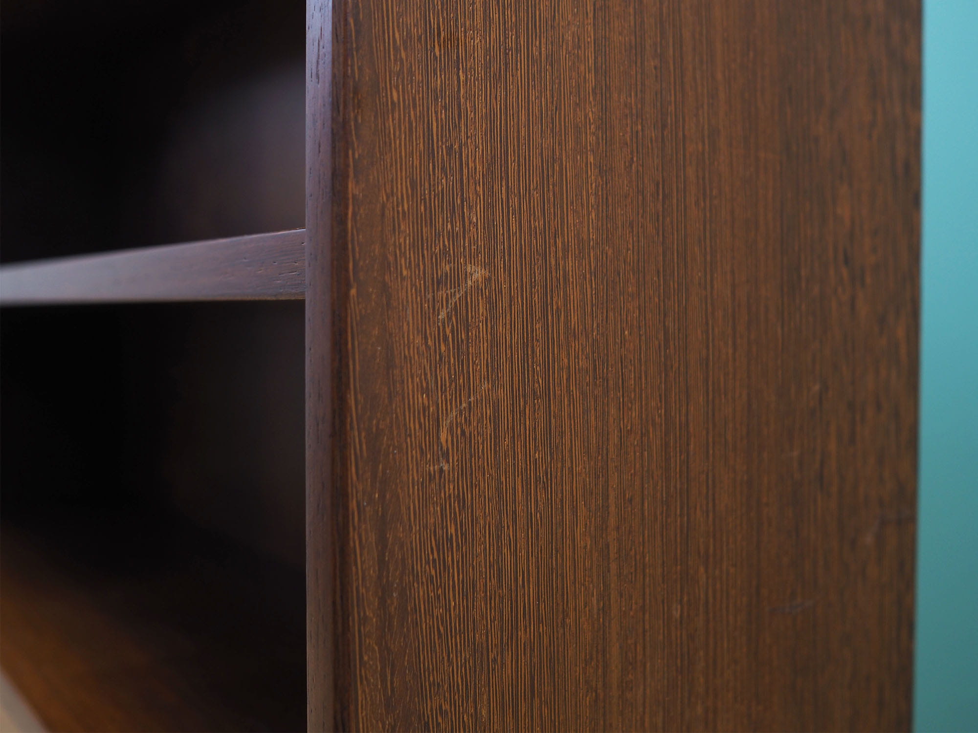 Vintage Bookshelf Oak Wood Brown 1970s
