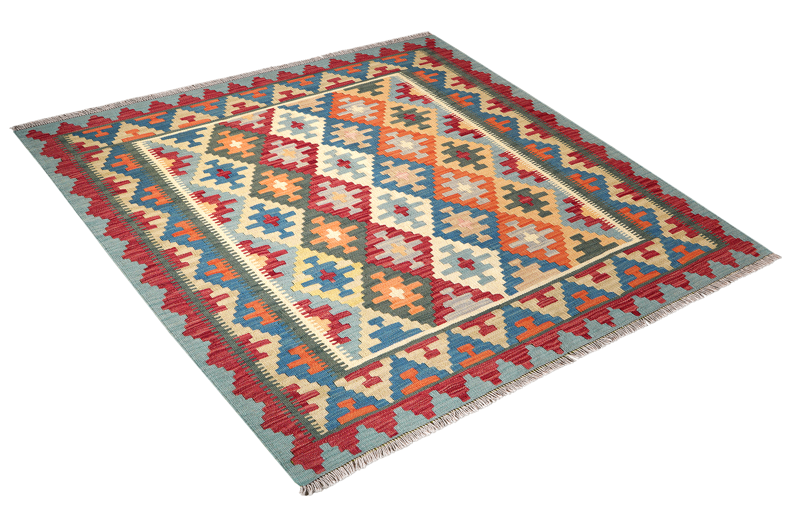 Kelim Gashgai Wool Multicolored