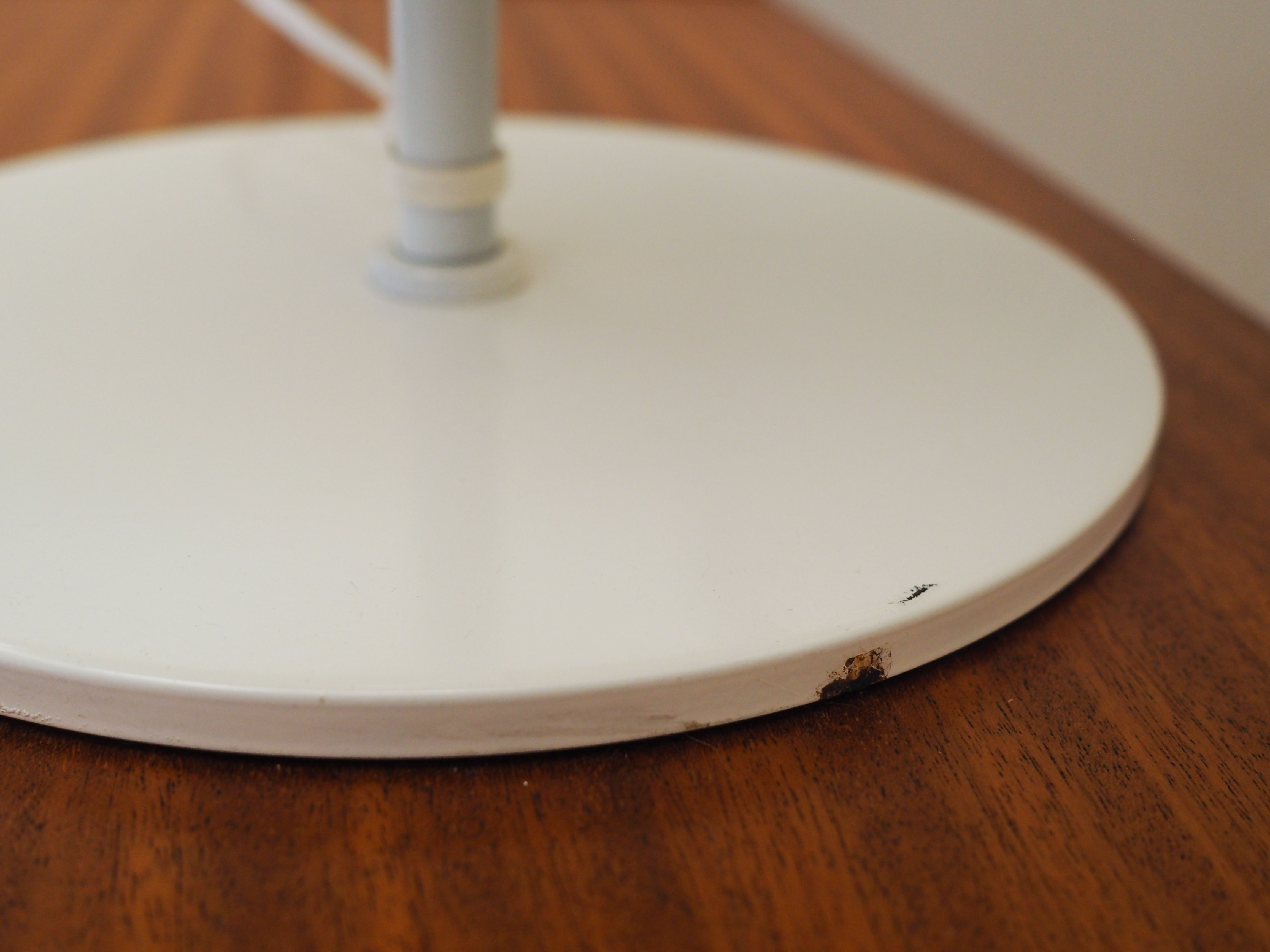 Table lamp metal white 1970s