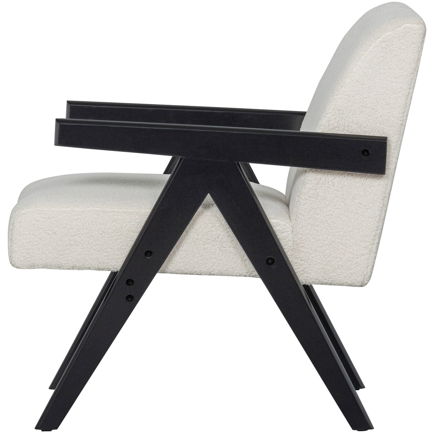 Lowie Sessel Creme Schwarz
