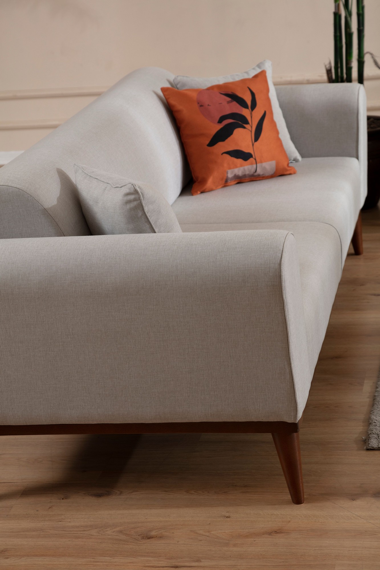 Cofi 3-seater sofa bed cream