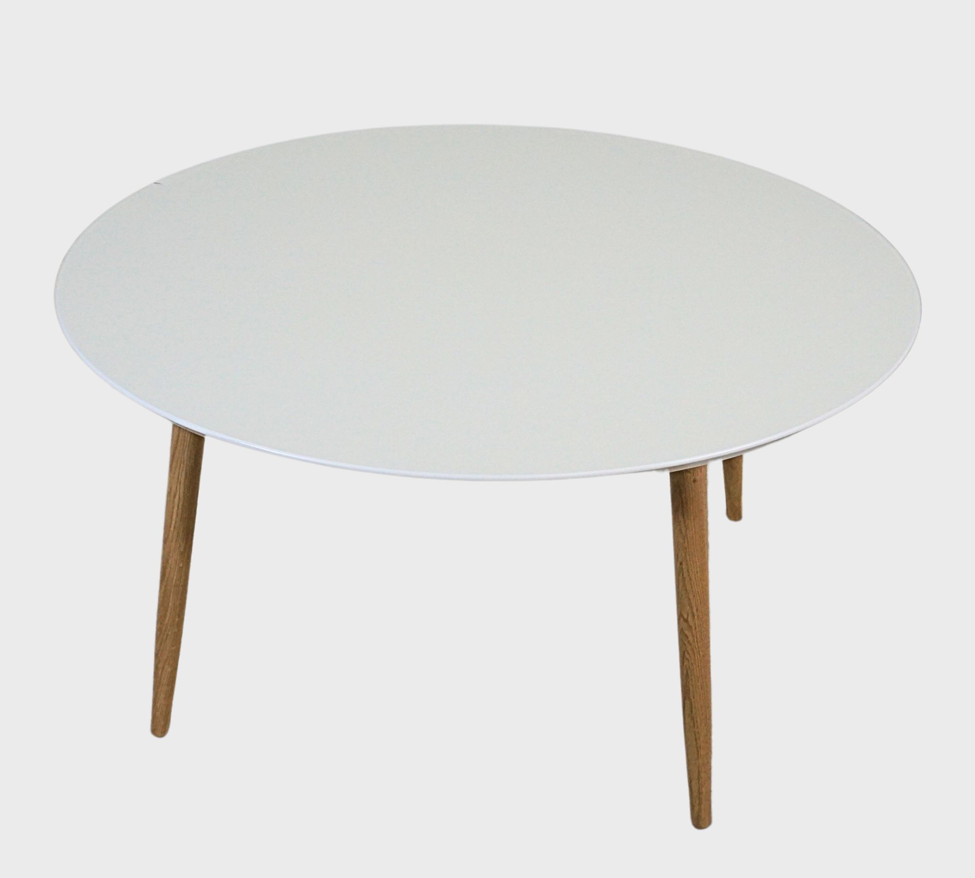 Hubert Couchtisch Weiß Oak Ø 90cm