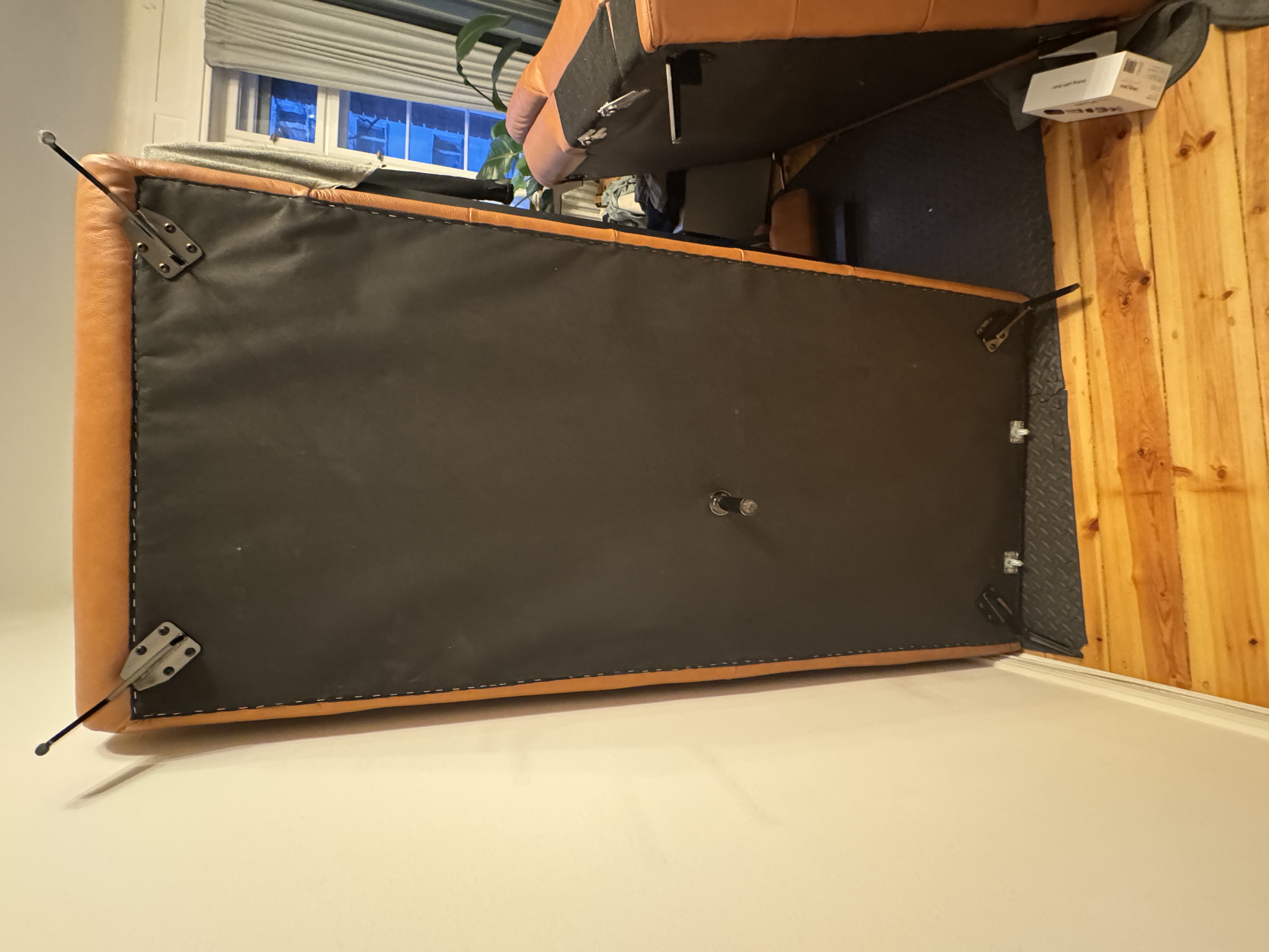 Sofa Récamiere Links Leder Braun