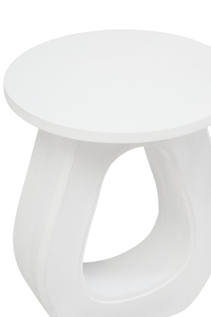 Walsa Side Table Mango Wood White