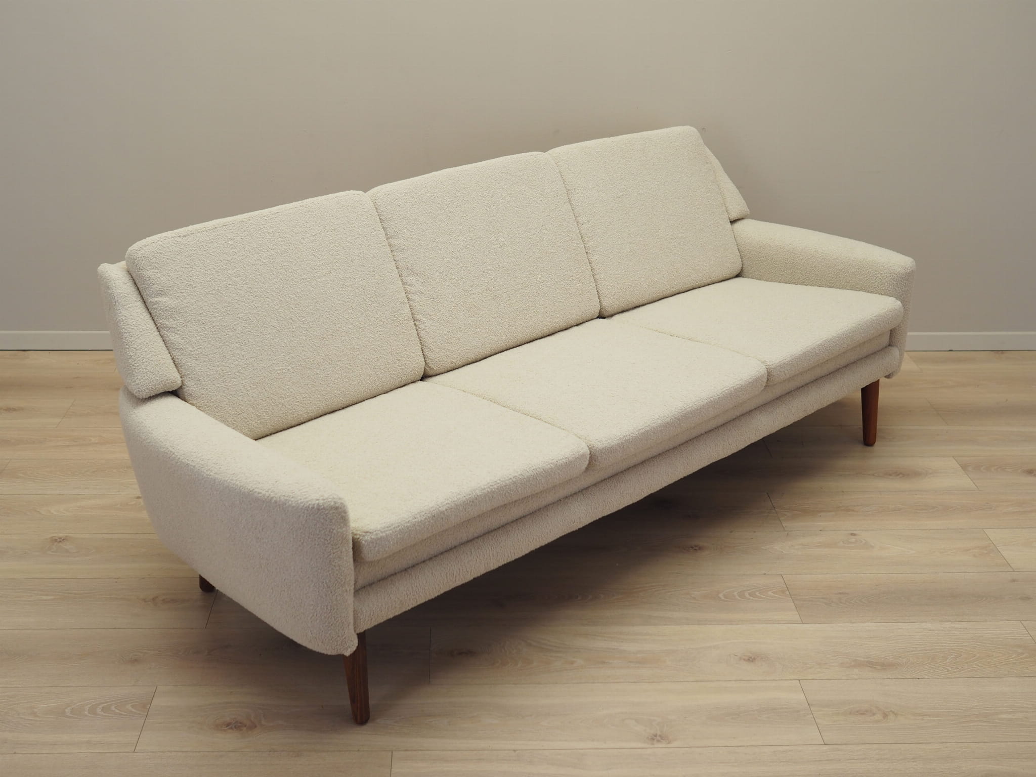 Sofa Textil Creme 1970er Jahre