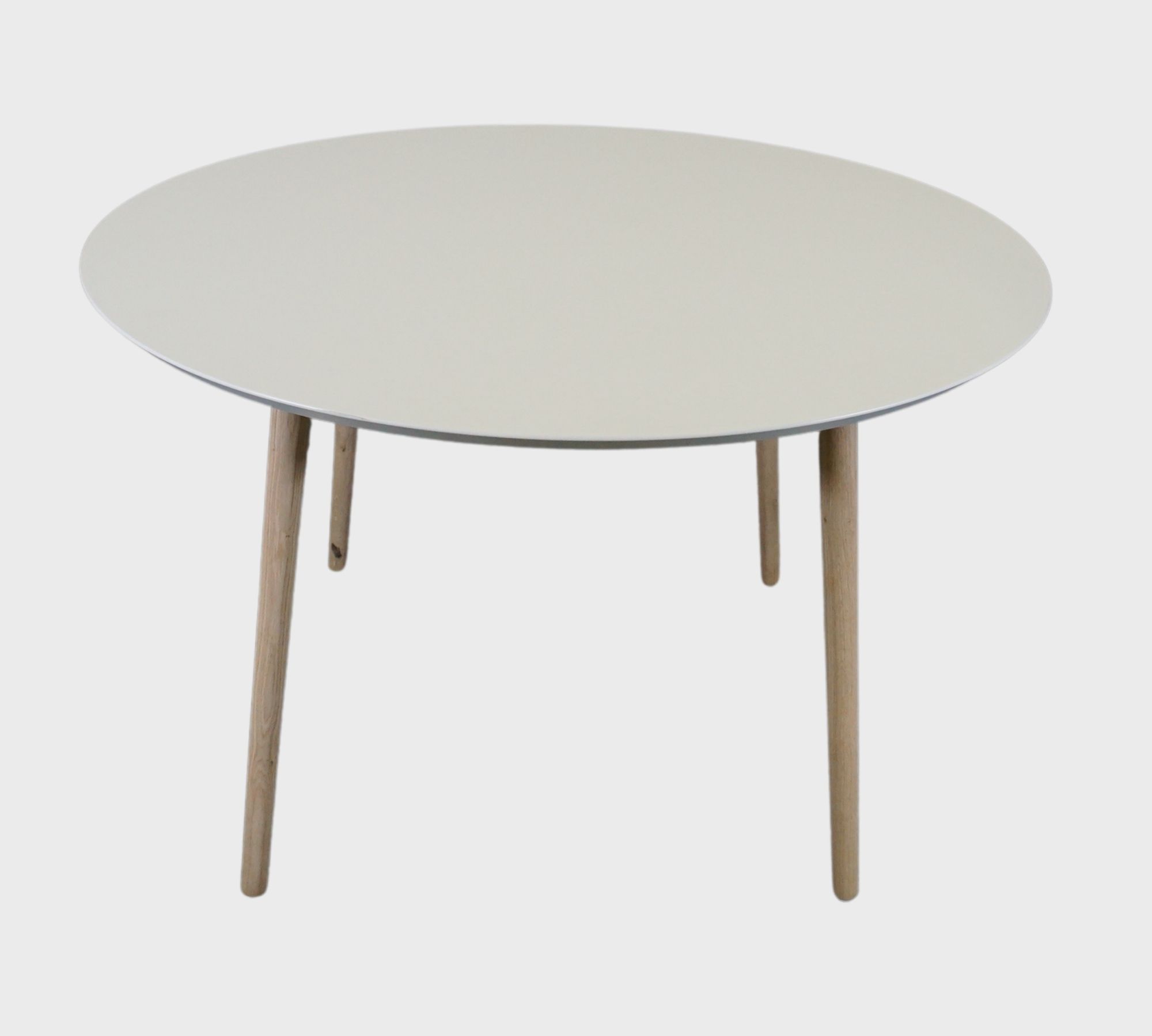 Allie Tavolo da pranzo Soap Oak Bianco Ø 100cm