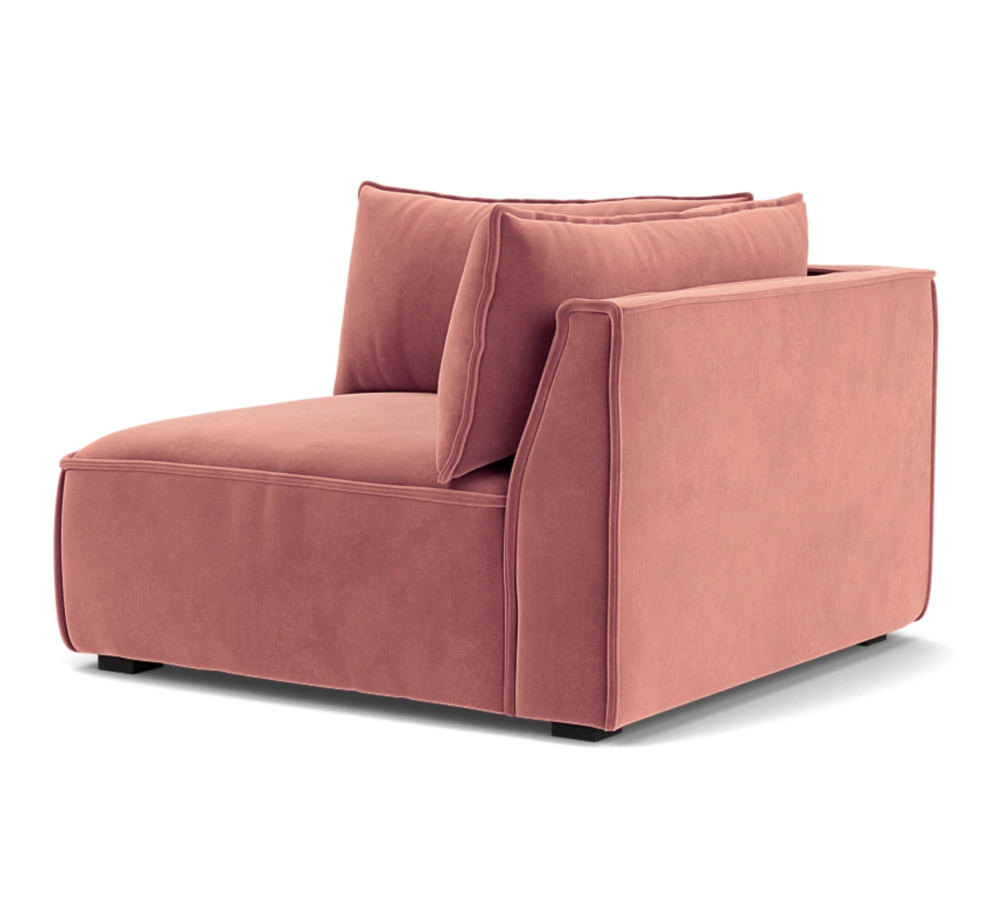 Daphne 1-Sitzer Eckmodul Rechts Lux Vintage Rosa