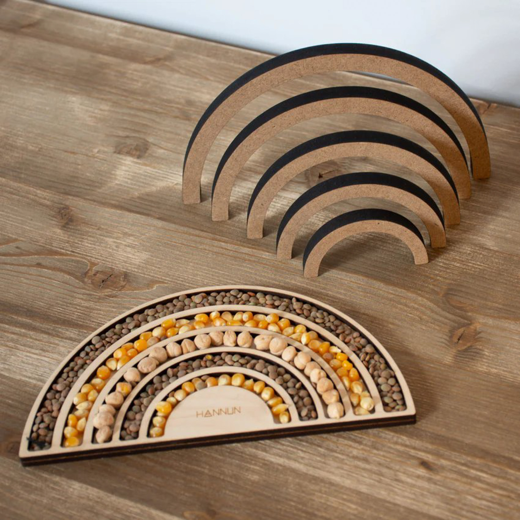 Celio Regenbogen Puzzle Holz Braun
