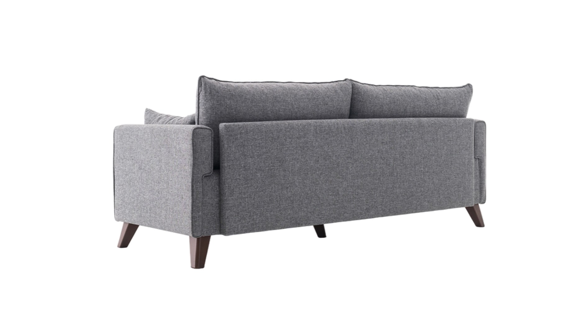 Sofa 3-Sitzer Textil Grau