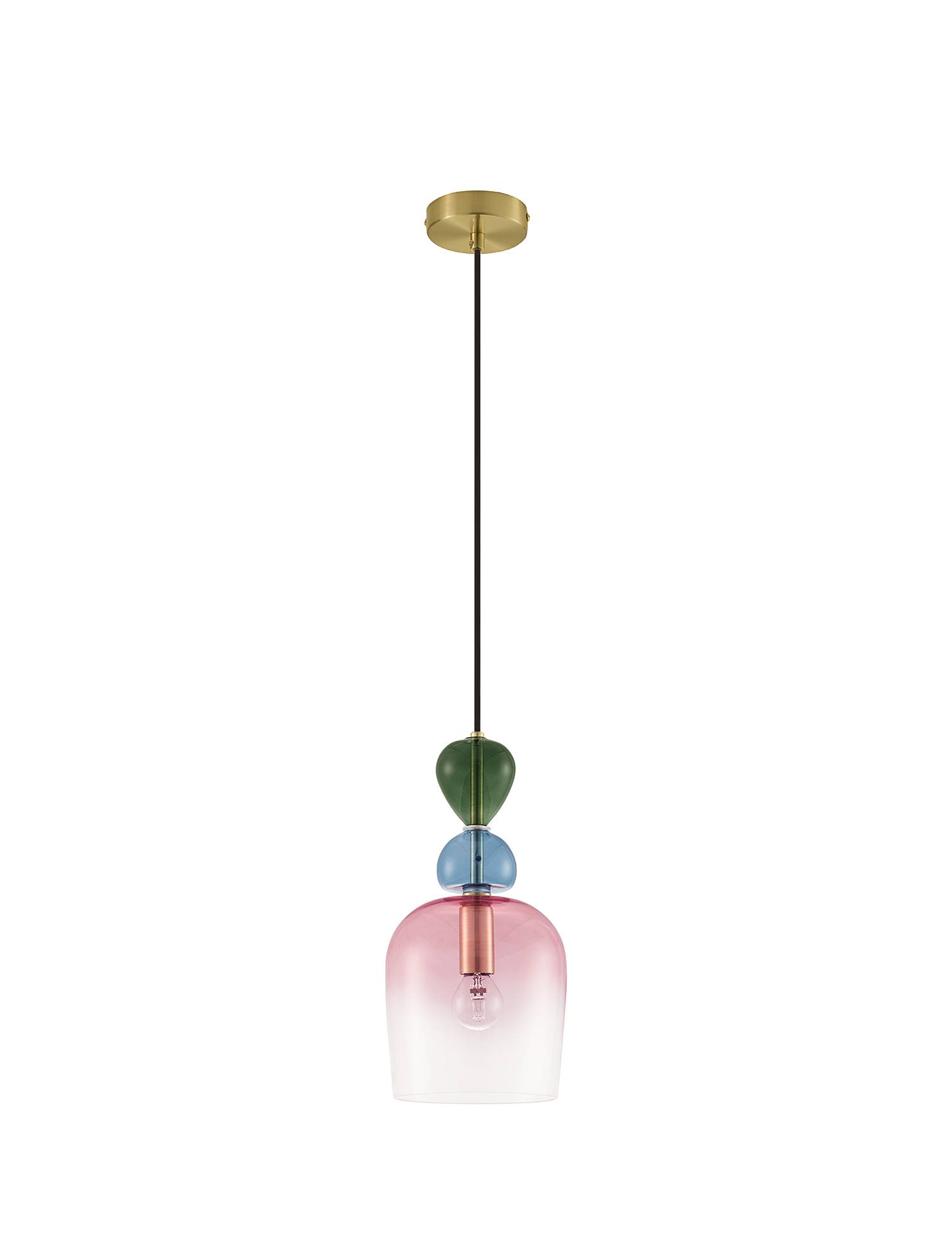 Murano Typ B Pendelleuchte Aluminium 1-flammig