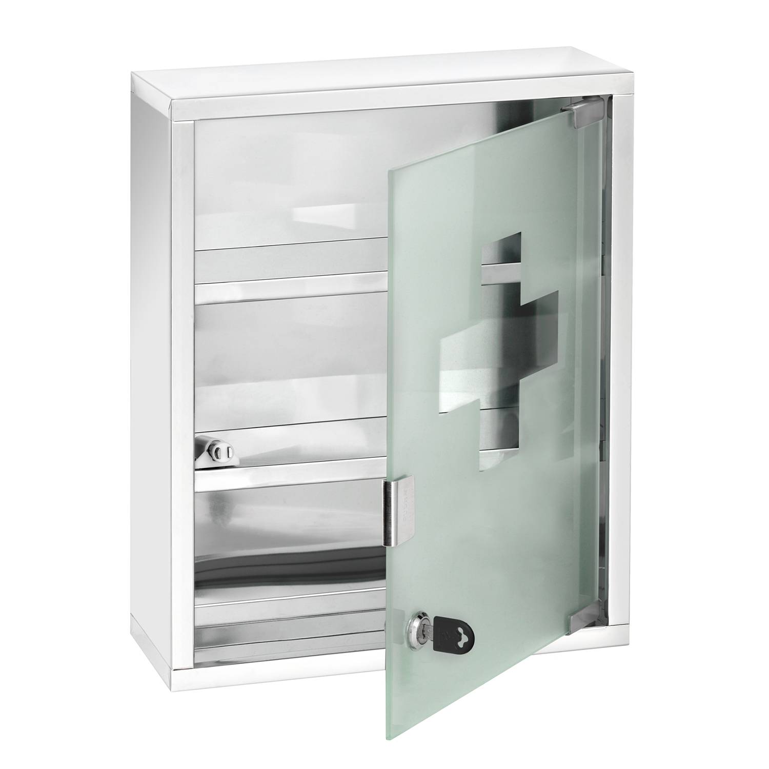 Broadwater Medicine Cabinet I Glass Silver