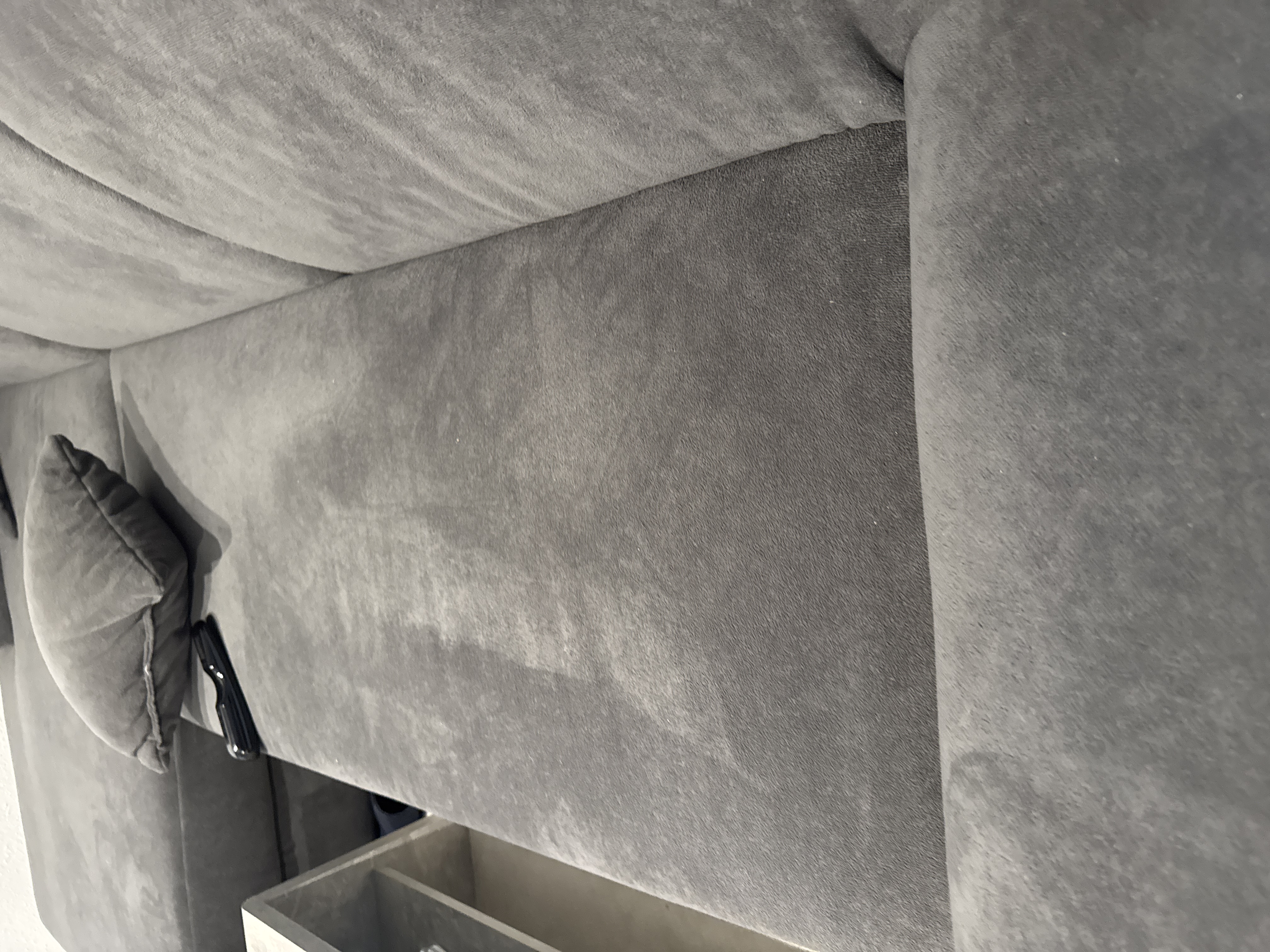 Corner sofa with sleeping function Grey