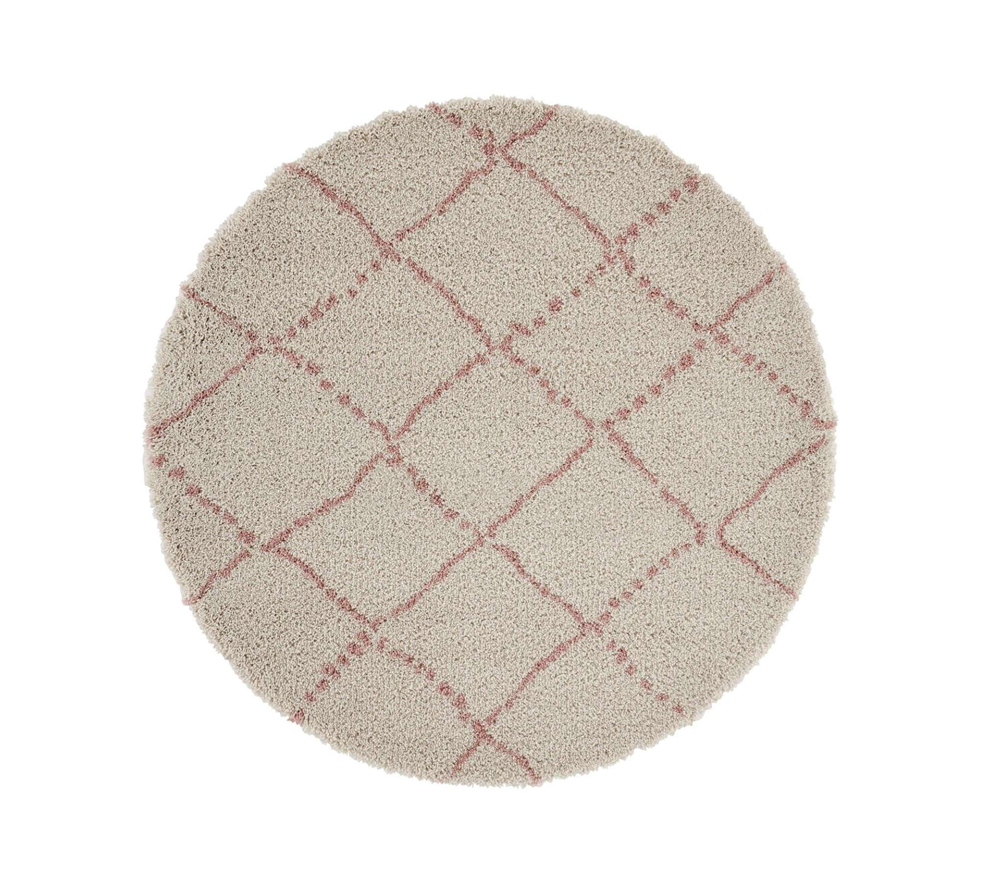 Hochflorteppich Textil Beige