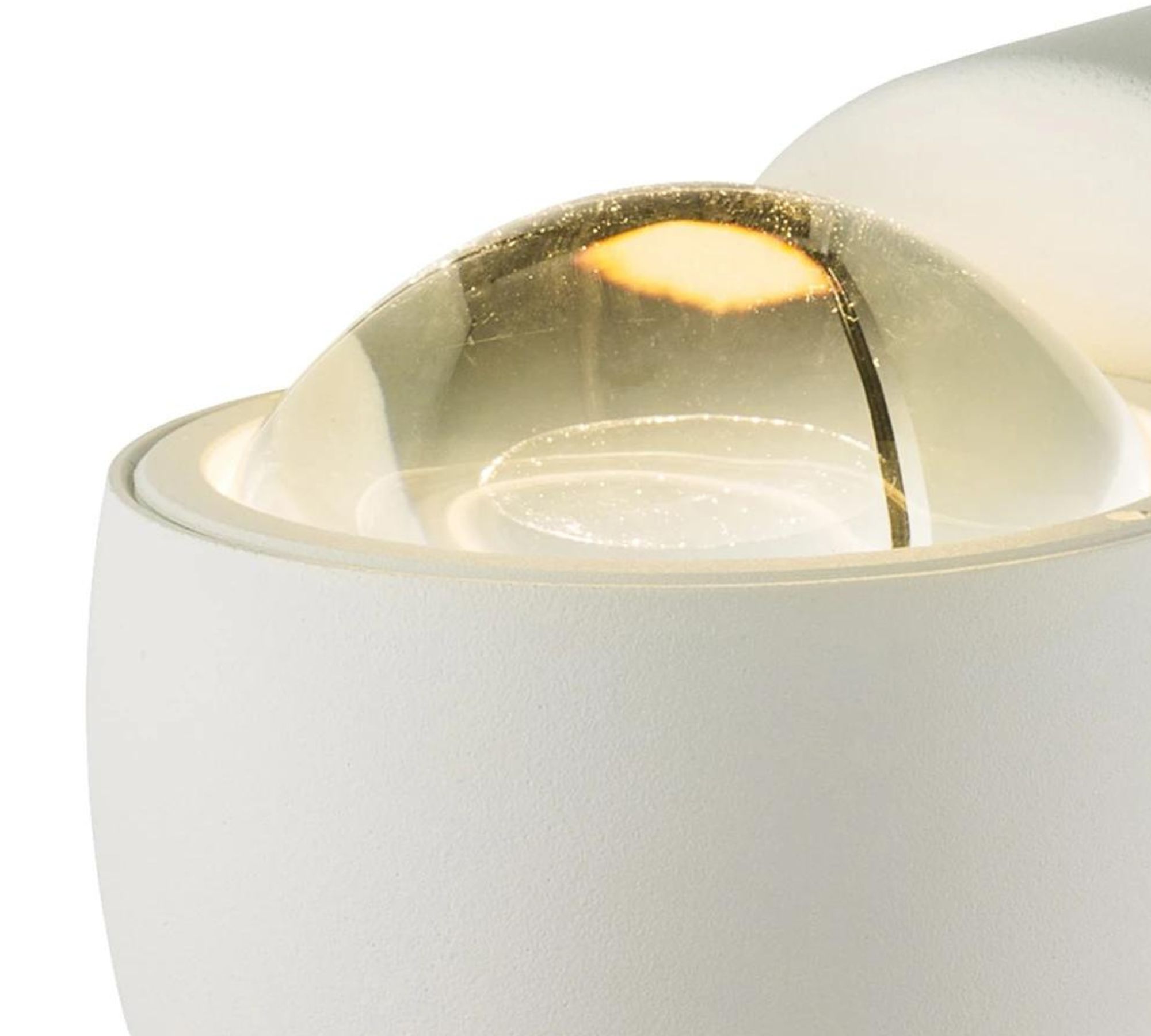 LED Wandleuchte 2-flammig Klarglas Metall Weiß