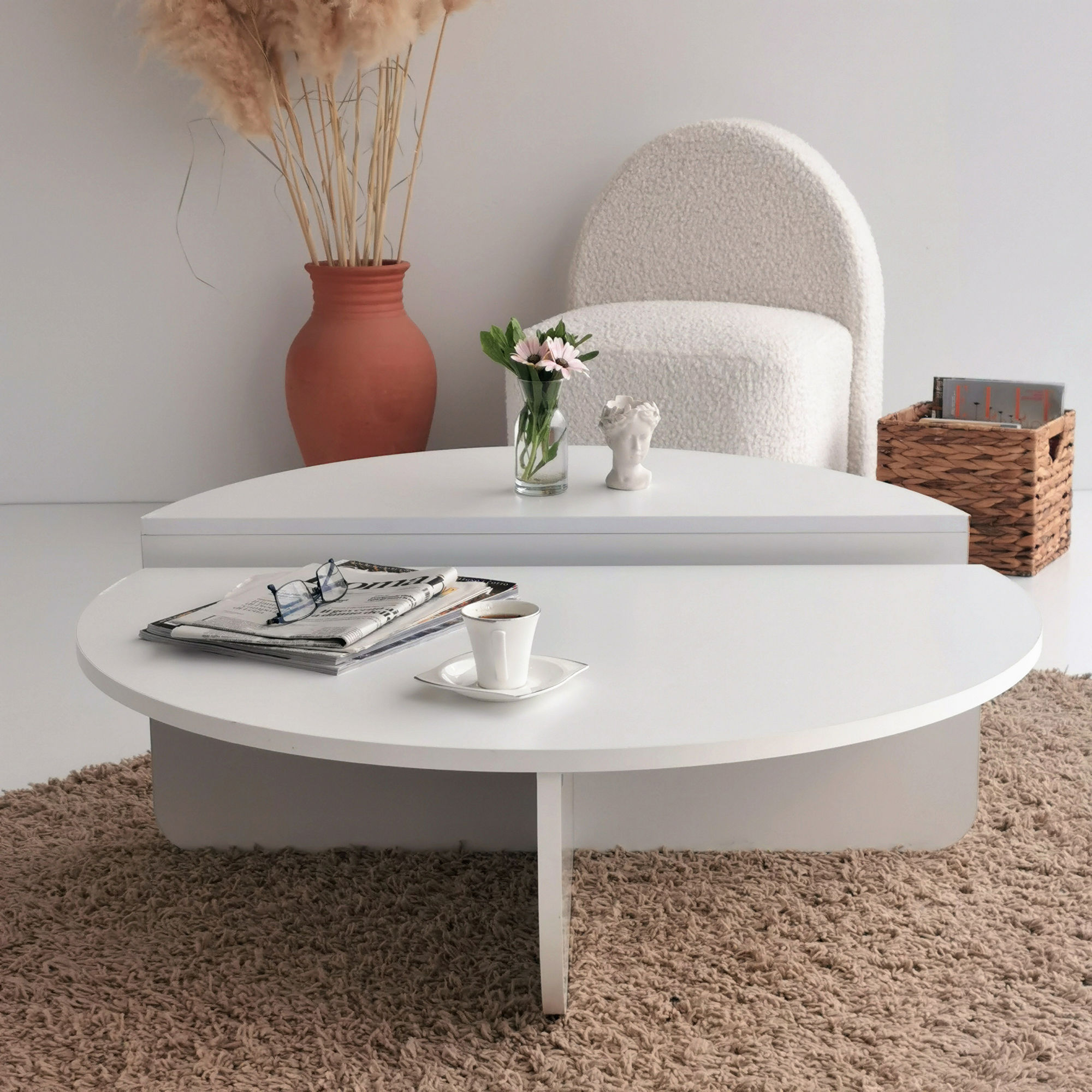 Podium Coffee Table White