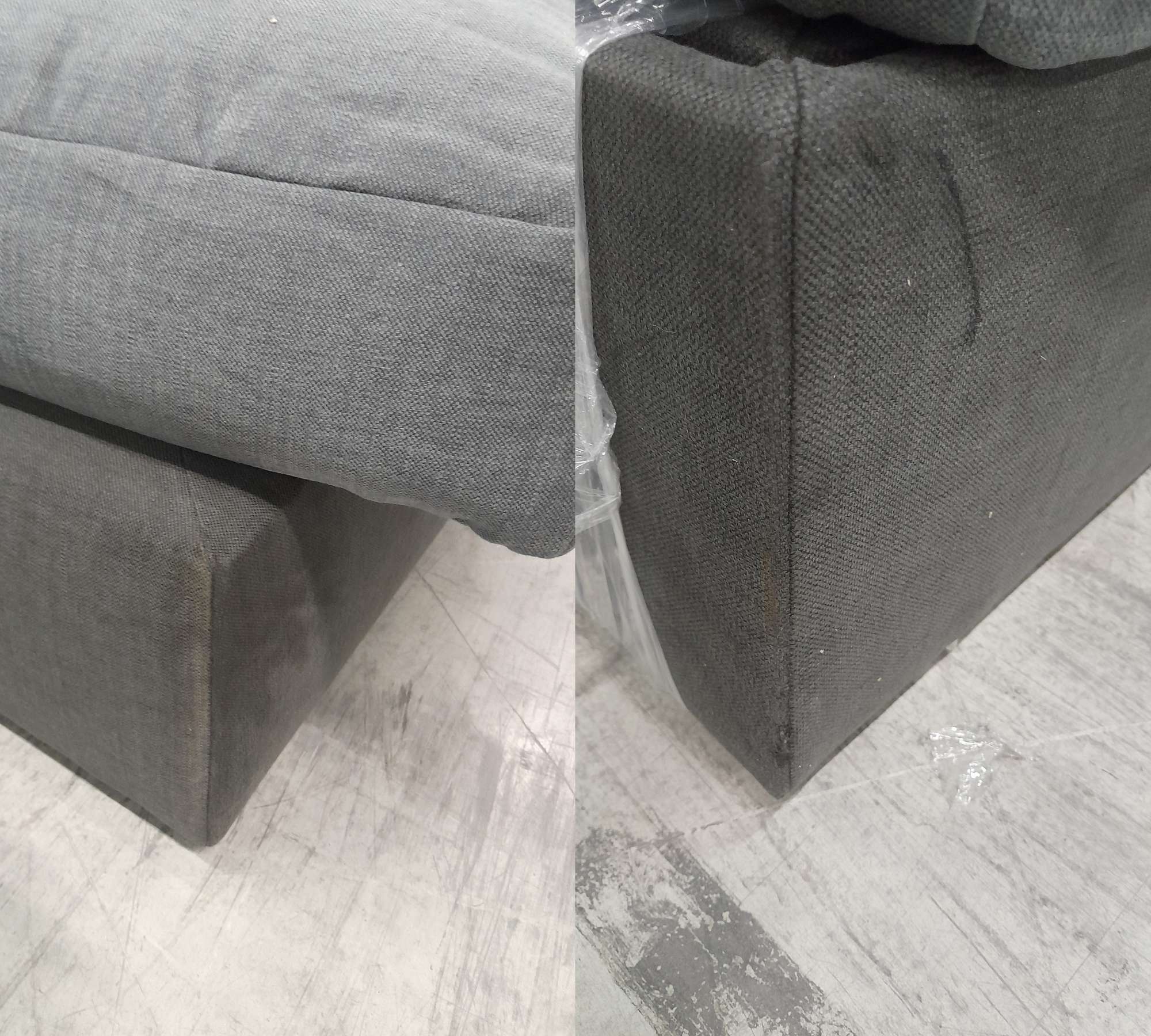 Flayr Sofa Récamiere Rechts Webstoff Grautöne
