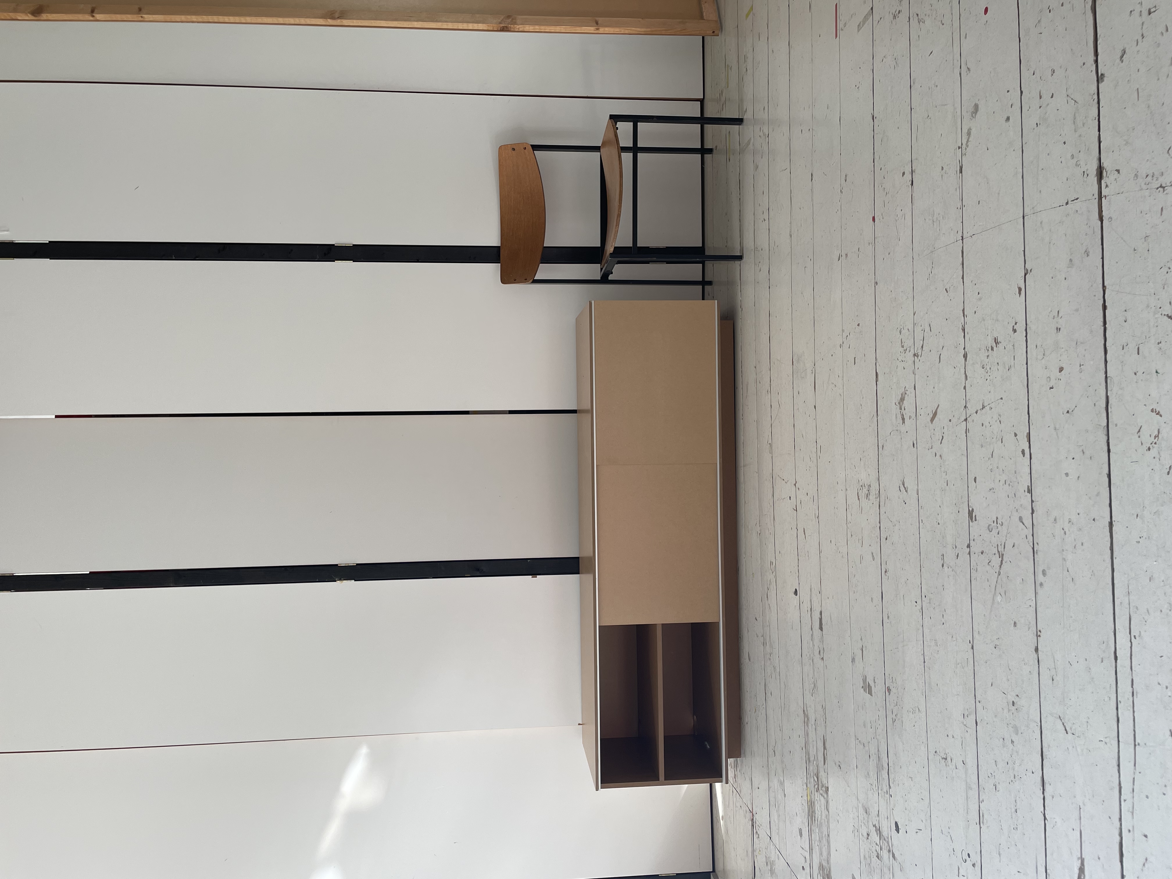 TV Sideboard Holz Aluminum Braun