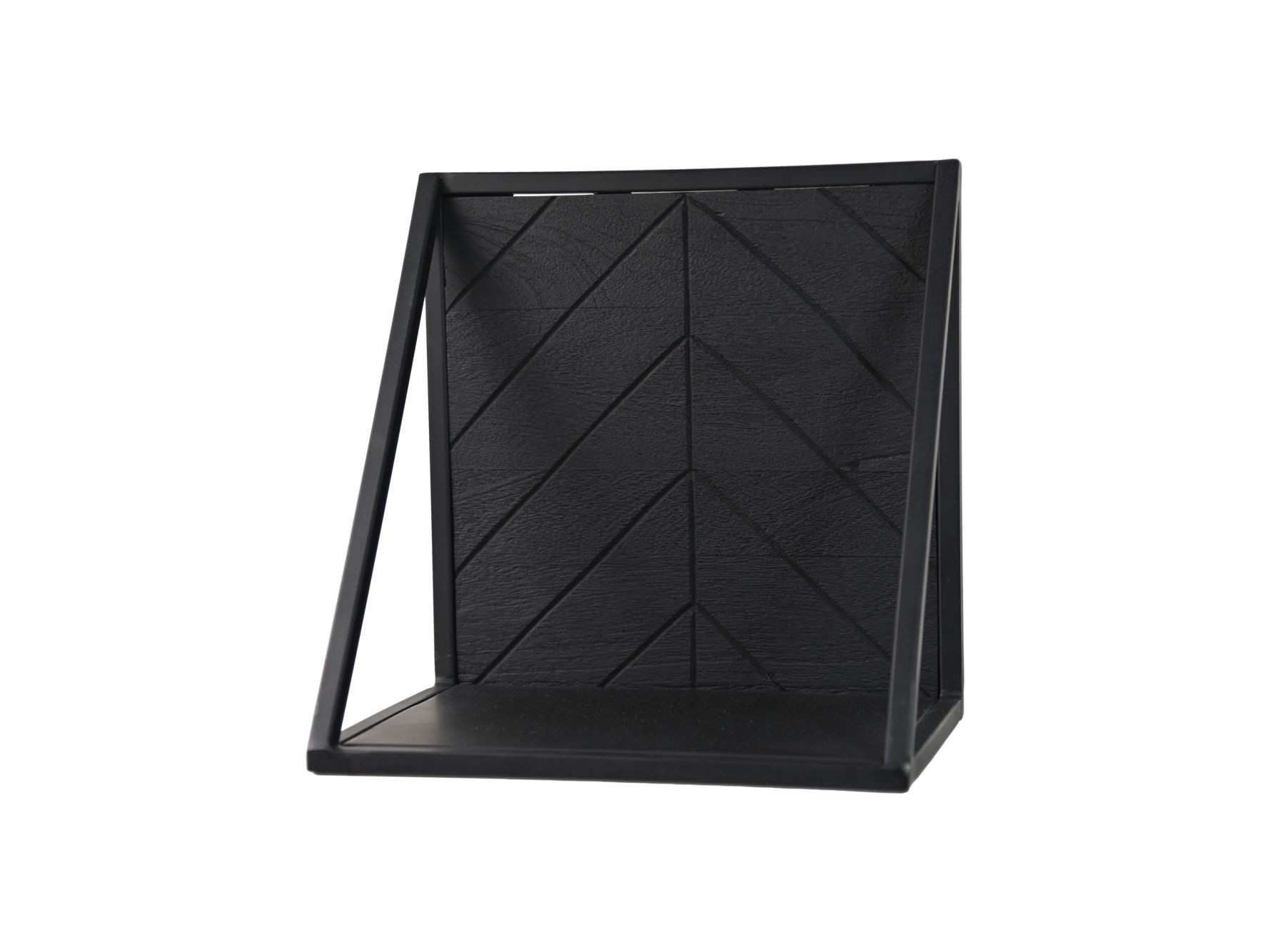 Verona Wandregal Mangoholz Metall Schwarz