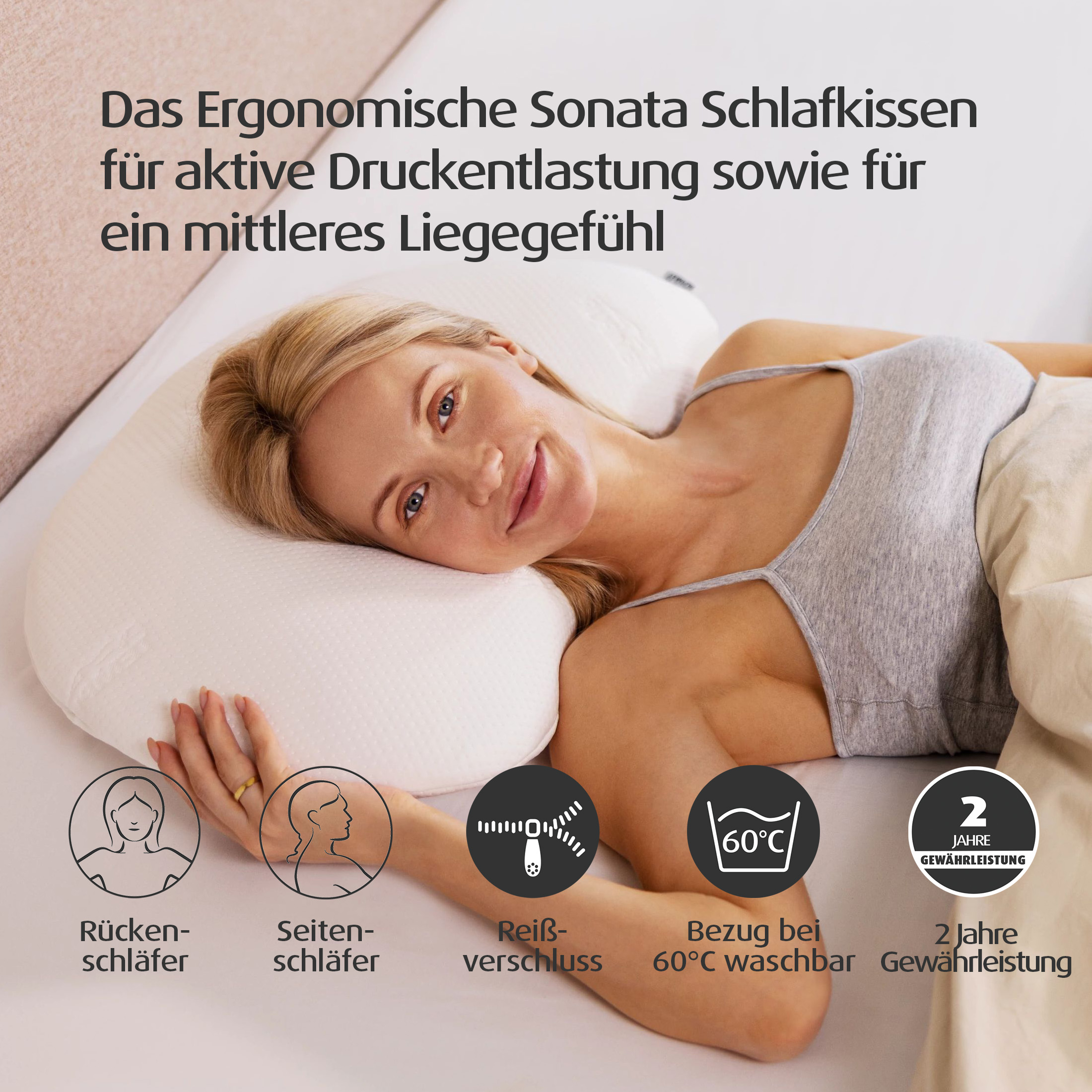 TEMPUR® Sonata ergonomisches Nackenstützkissen in S