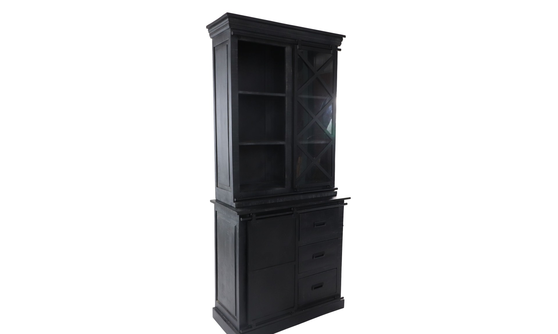 Melbourne Vitrine Mangoholz Metall