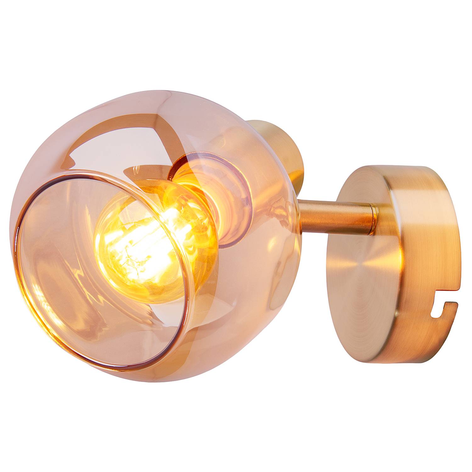 Libby Wall Light Clear Glass Iron Gold