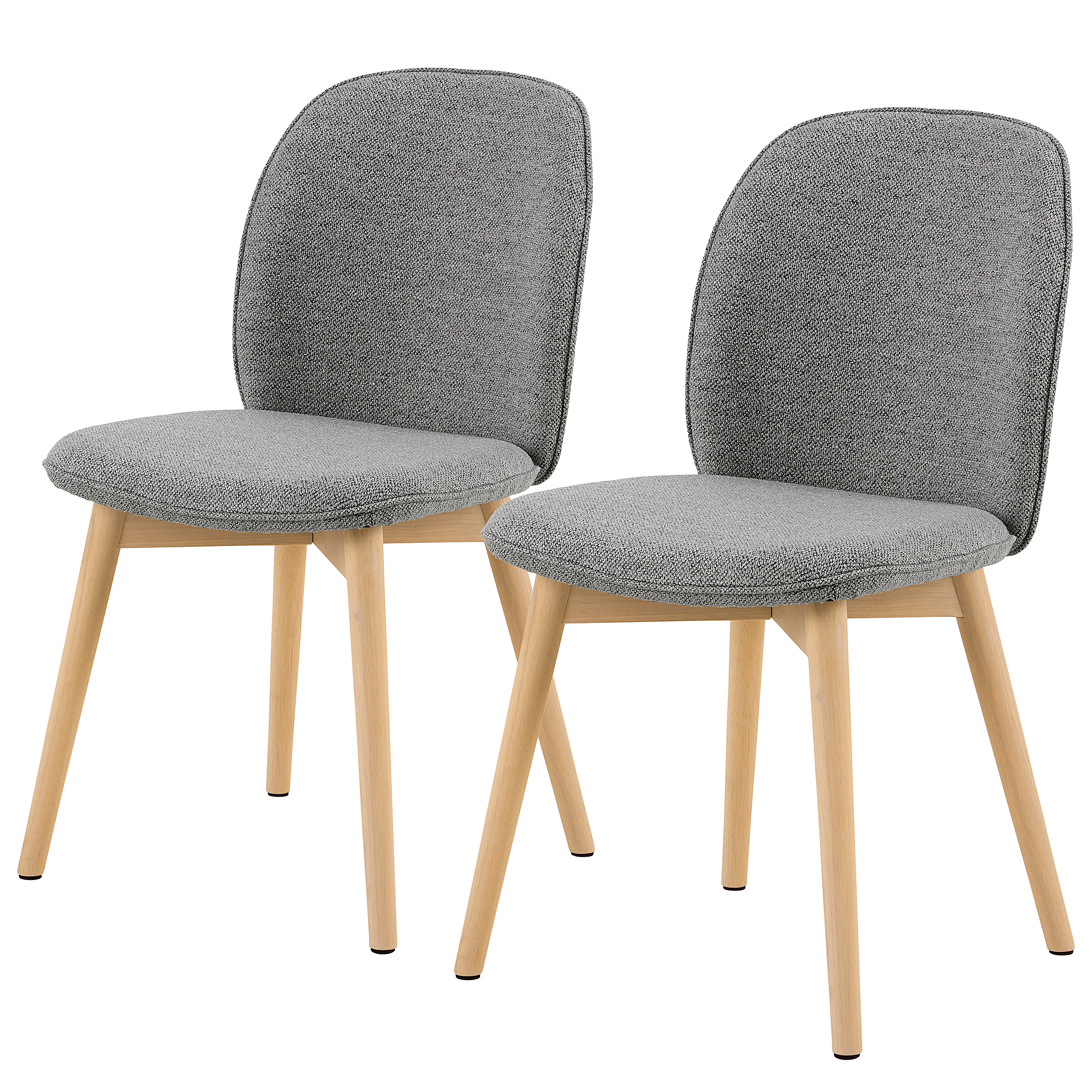 Geunie Esszimmerstuhl 2er-Set Grau