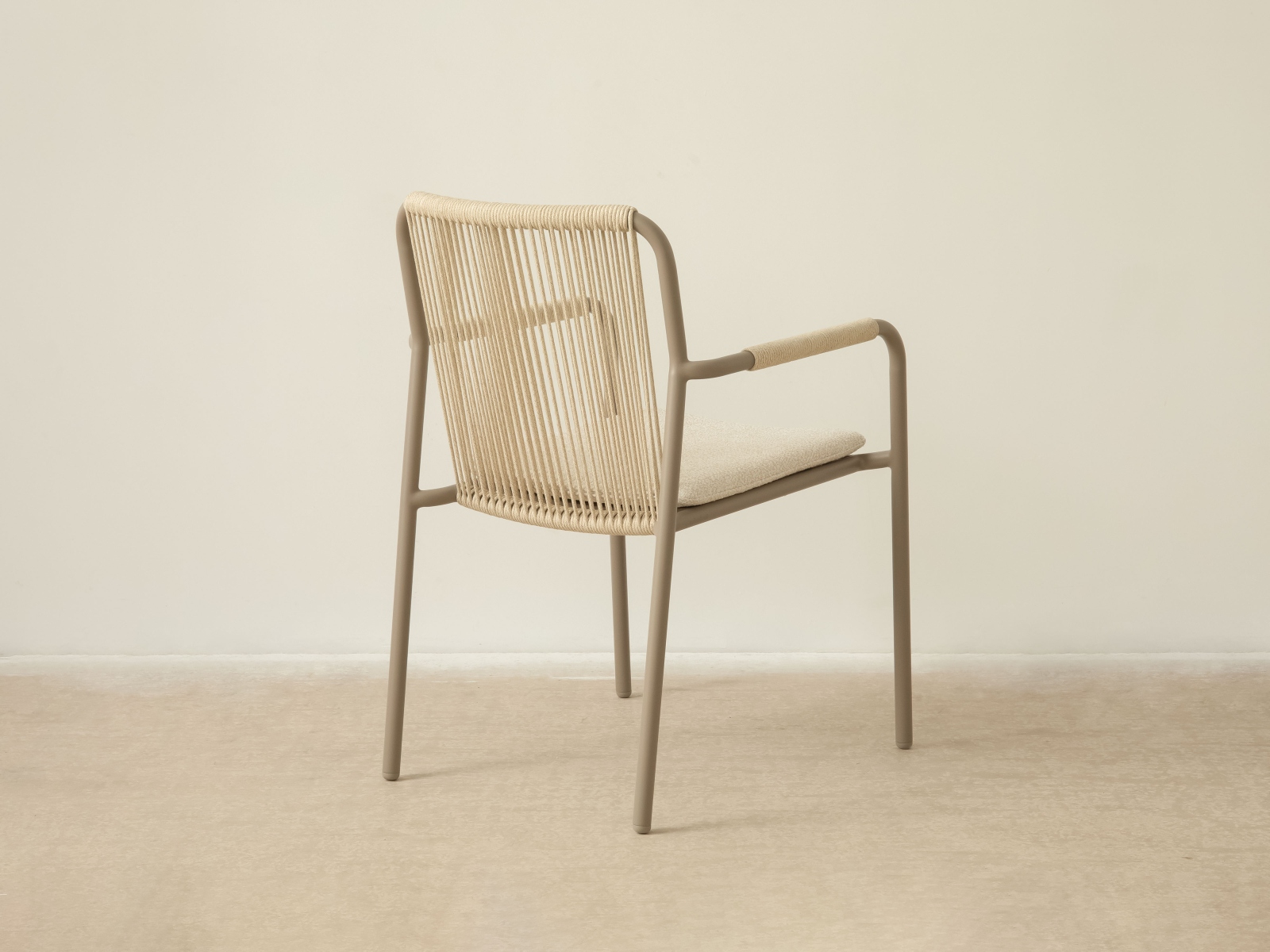 Peralta Outdoor Garden Chair 1-Seater Polyester Cream 57x62x83 cm