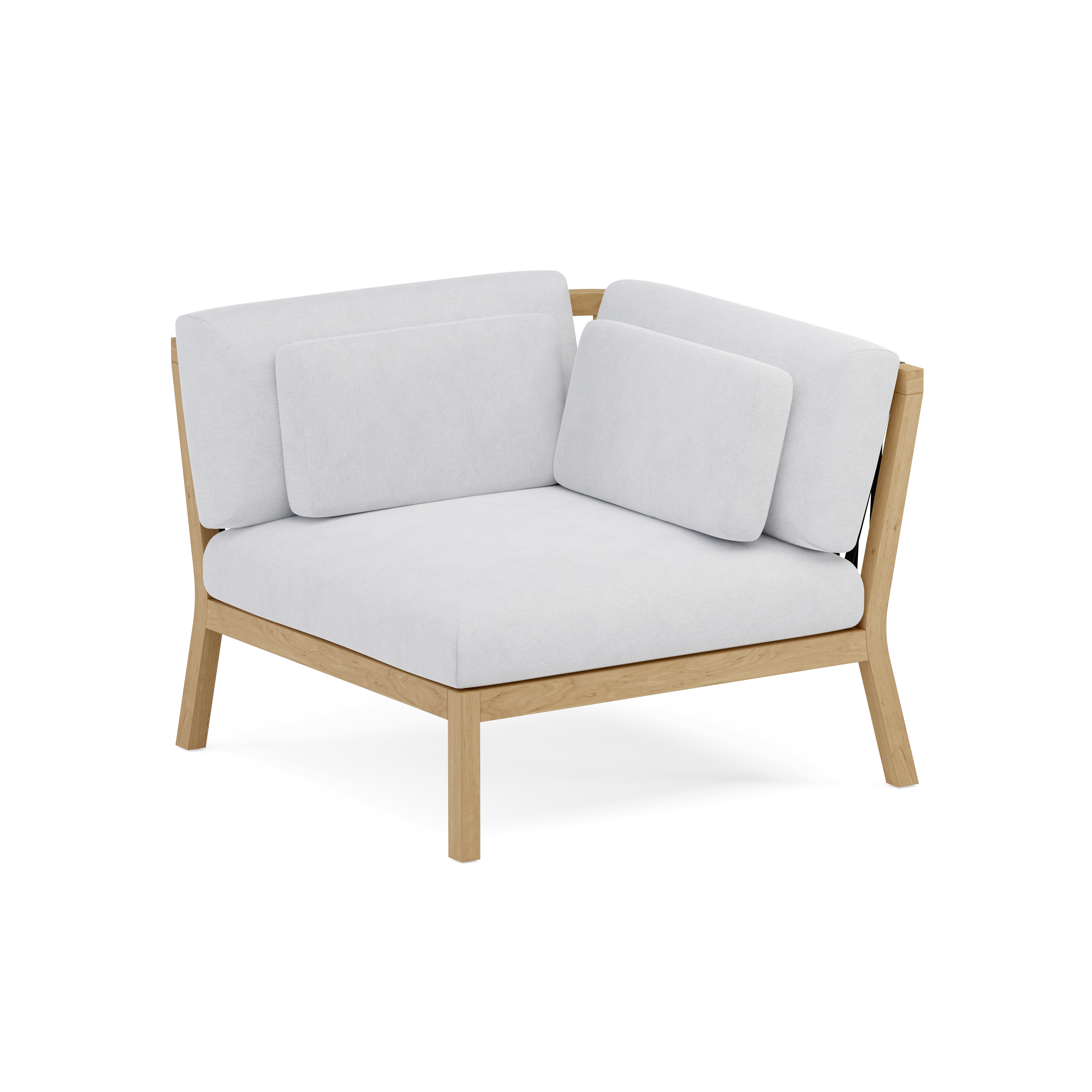 FLEXX Loungesessel Teakholz Anthrazit Polster Marble