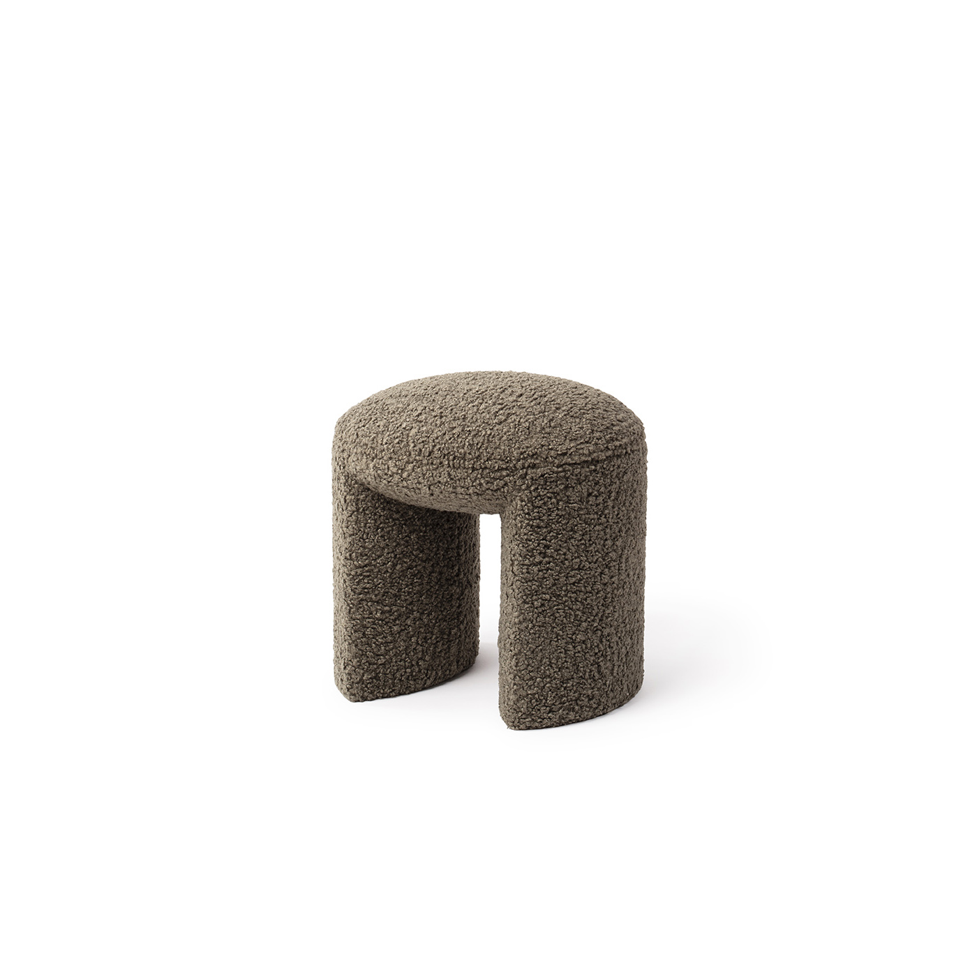 Nachii Plush Moss Hocker 